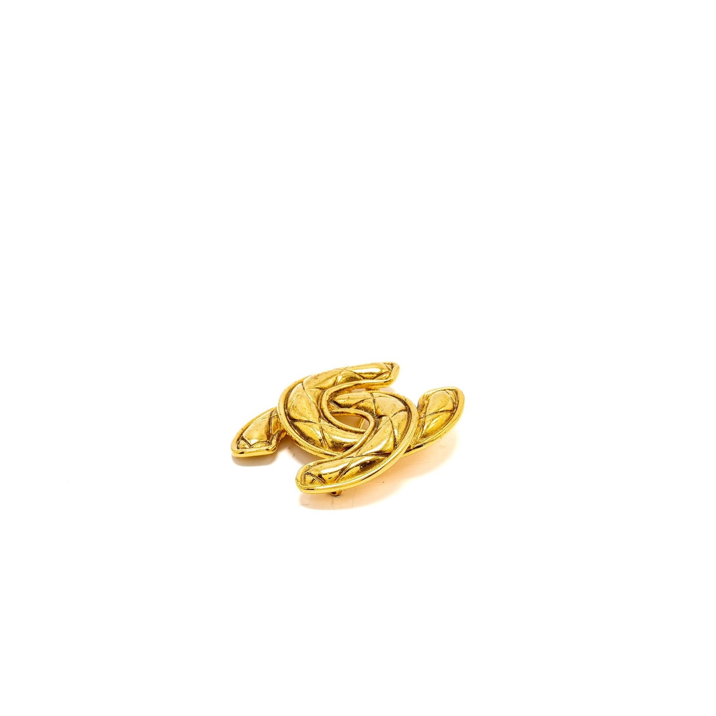 Chanel quilted CC logo Brooch model TOne Gold Handbag