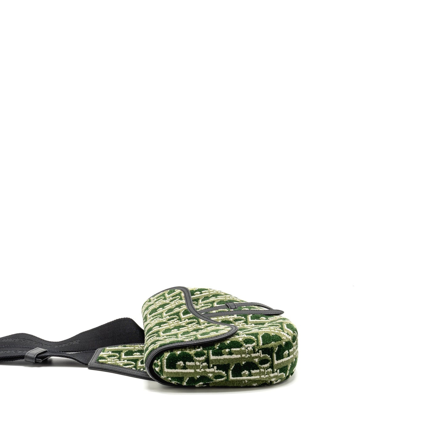 Dior MenâS Saddle Purse Fabric Oblique Handbag Green Travel Bag