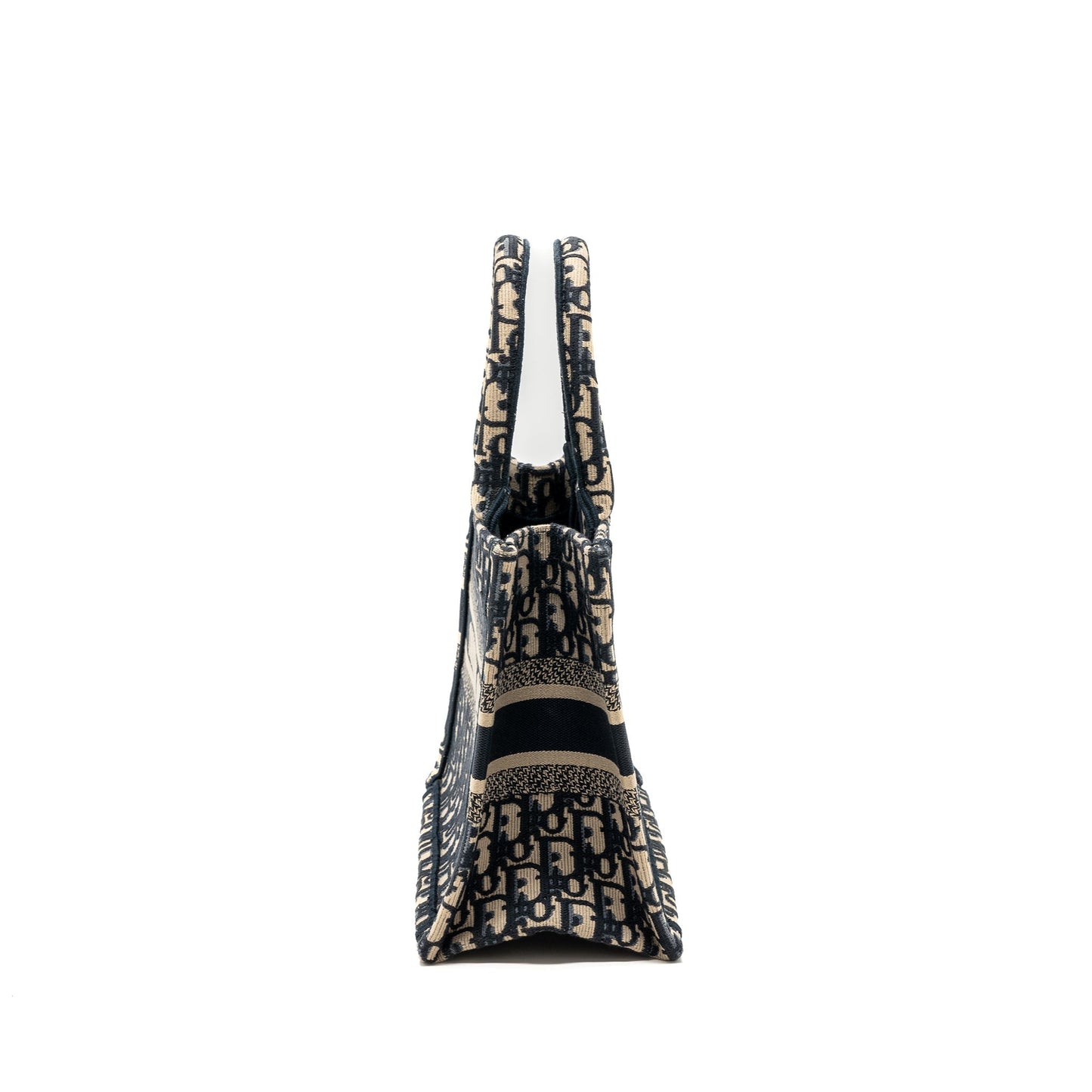 Dior Book Tote Oblique Jacquard Embroidery Handbag Blue Small Tote Bag