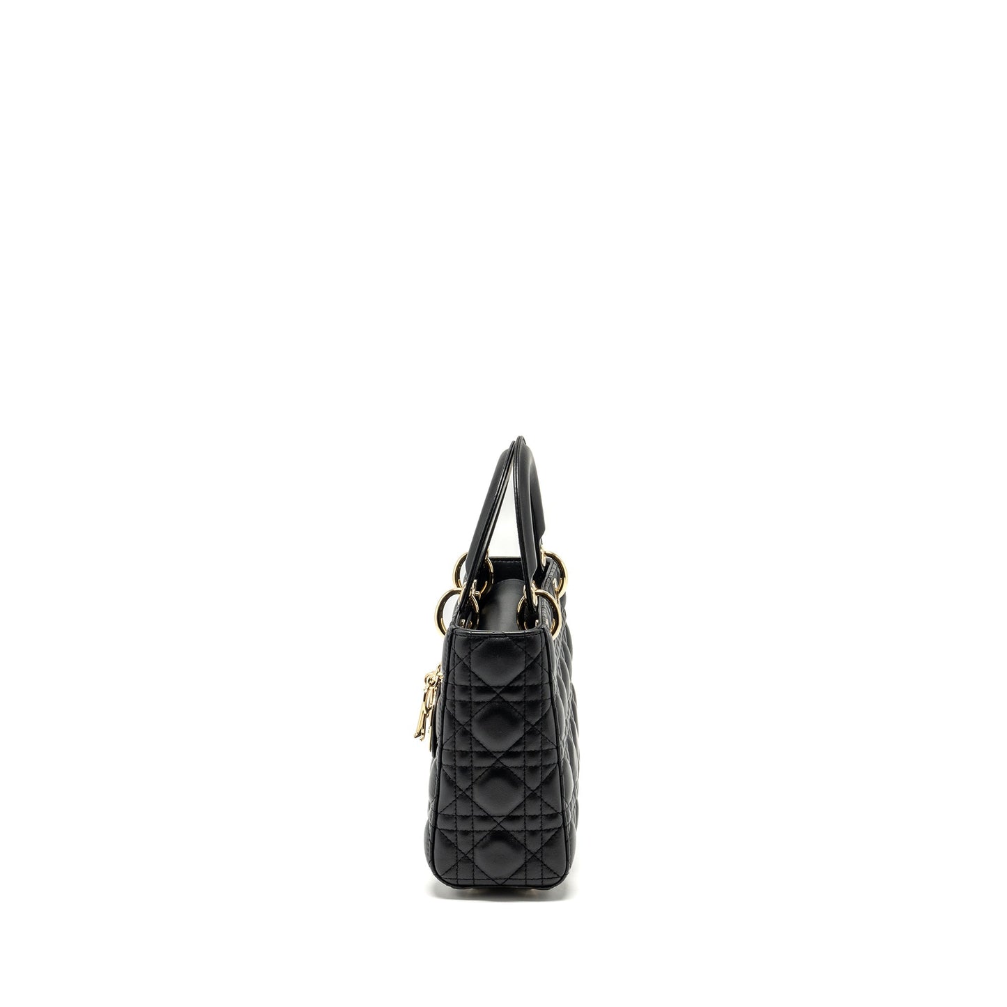 Dior My Abc Lady Lambskin Handbag Black Small Travel Bag