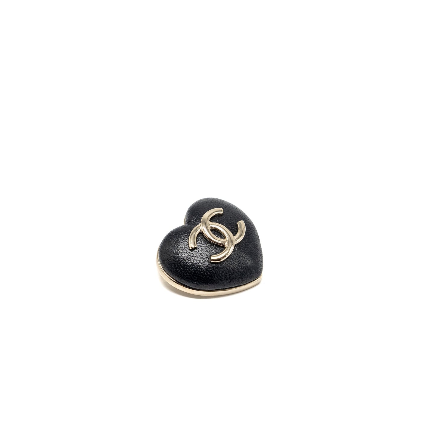 Chanel 22k Heart Shape cc Logo Brooch Handbag