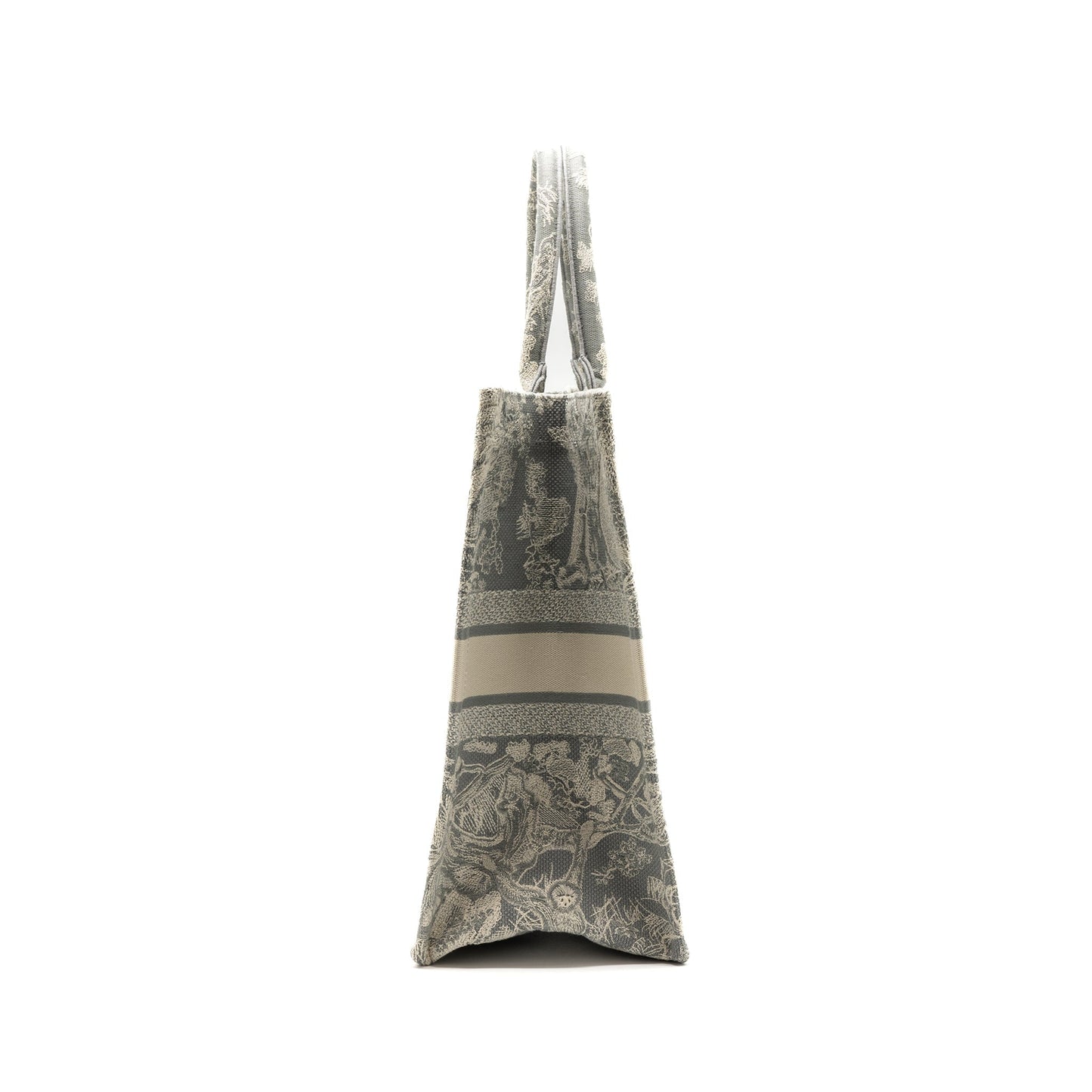 Dior Book Tote Ecru And Grey Toile De Large Tote Bag