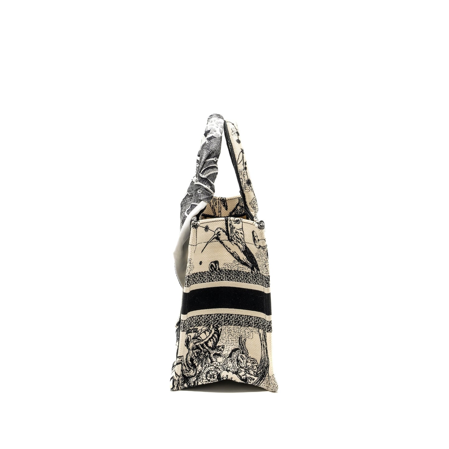 Dior Book Tote Latte Toile De Jouy Zodiac Black Tote Bag