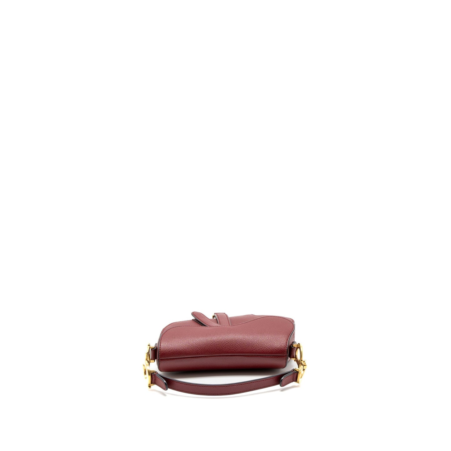 Dior Saddle Purse Grained Calfskin Handbag Red Mini Travel Bag