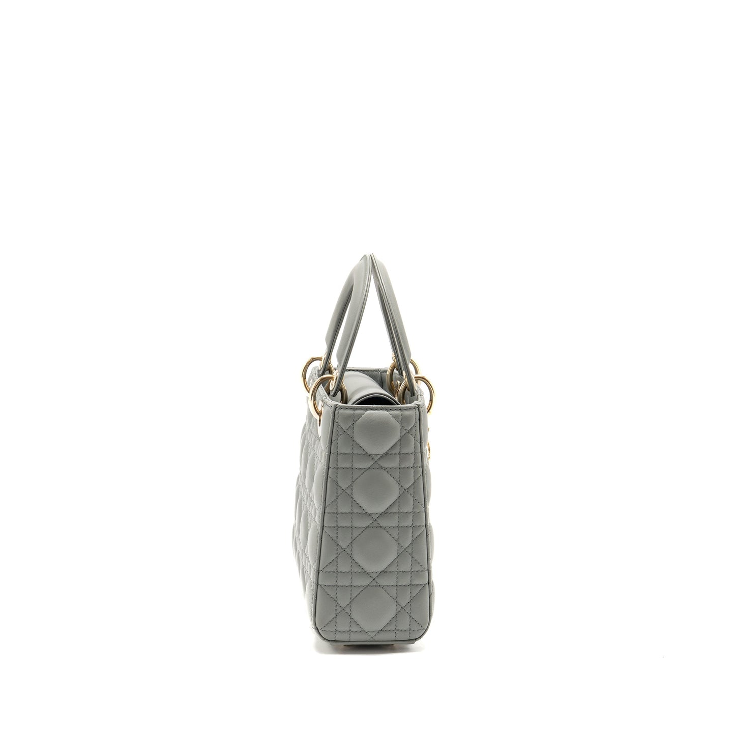 Dior My Abc Lady Lambskin Stone Grey Handbag Small Travel Bag