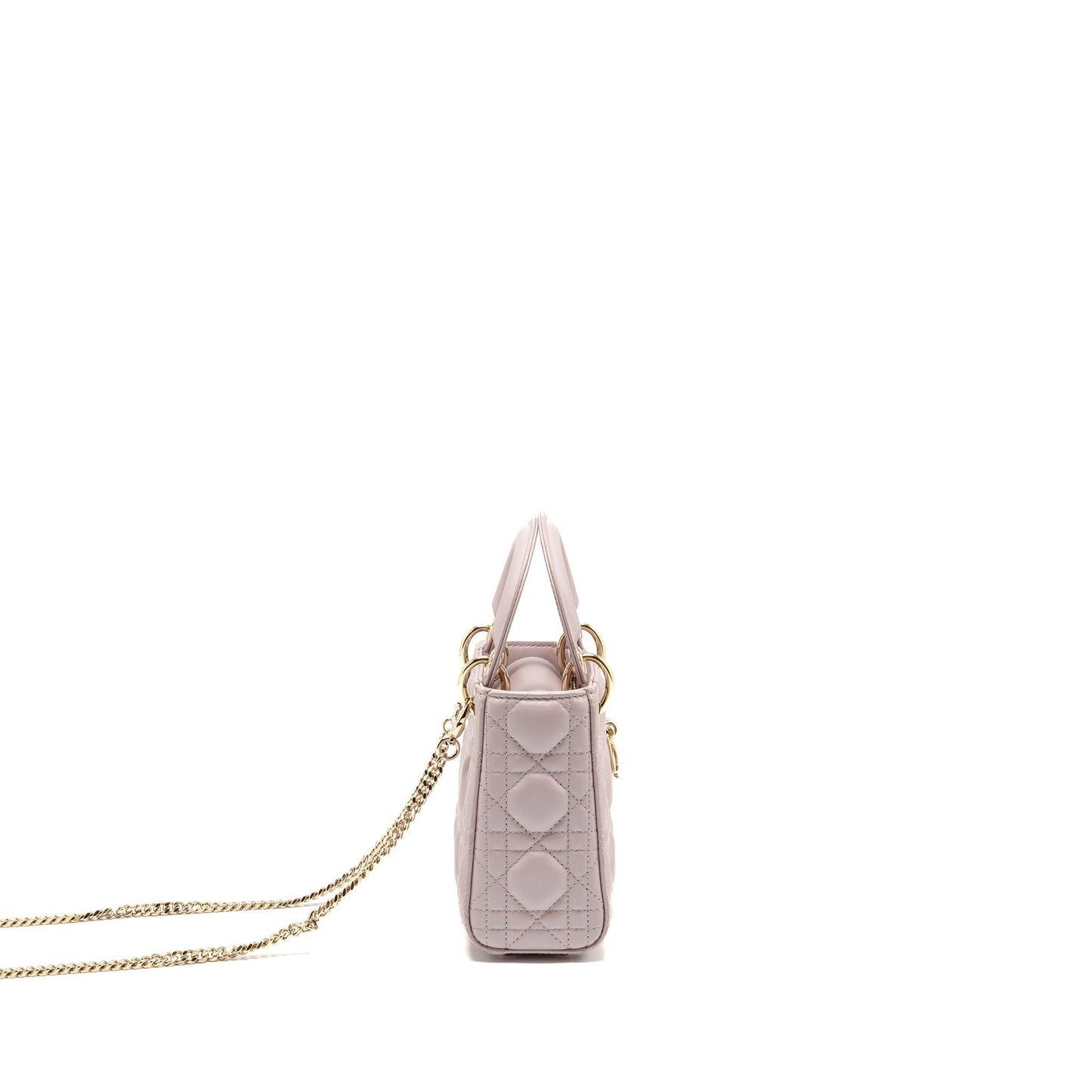 Dior Lady Lambskin Light Handbag Pink Mini Travel Bag Pink Handbag
