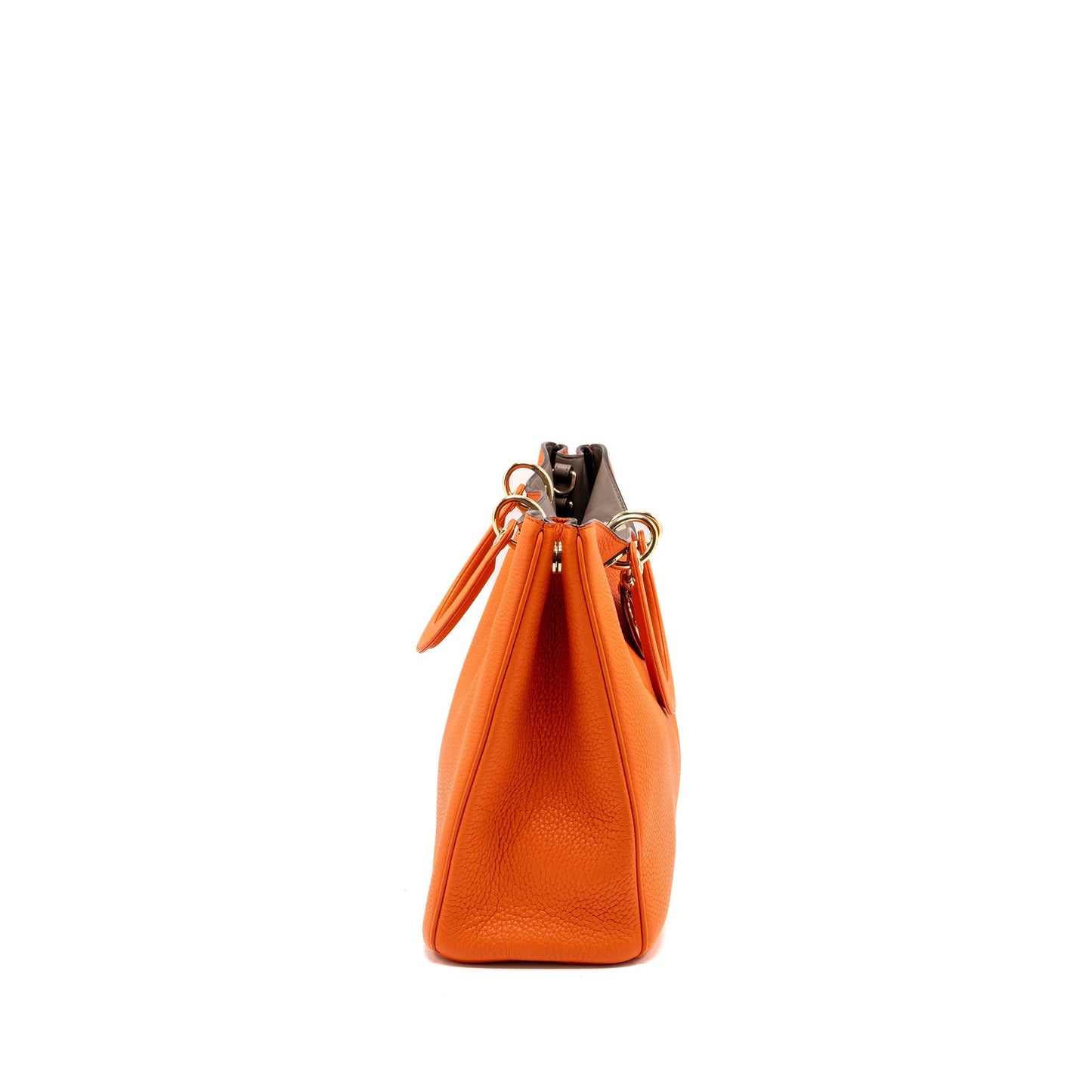 Dior issimo Tote Purse Calfskin Multicolor Orange Handbag Brown Large Tote Bag