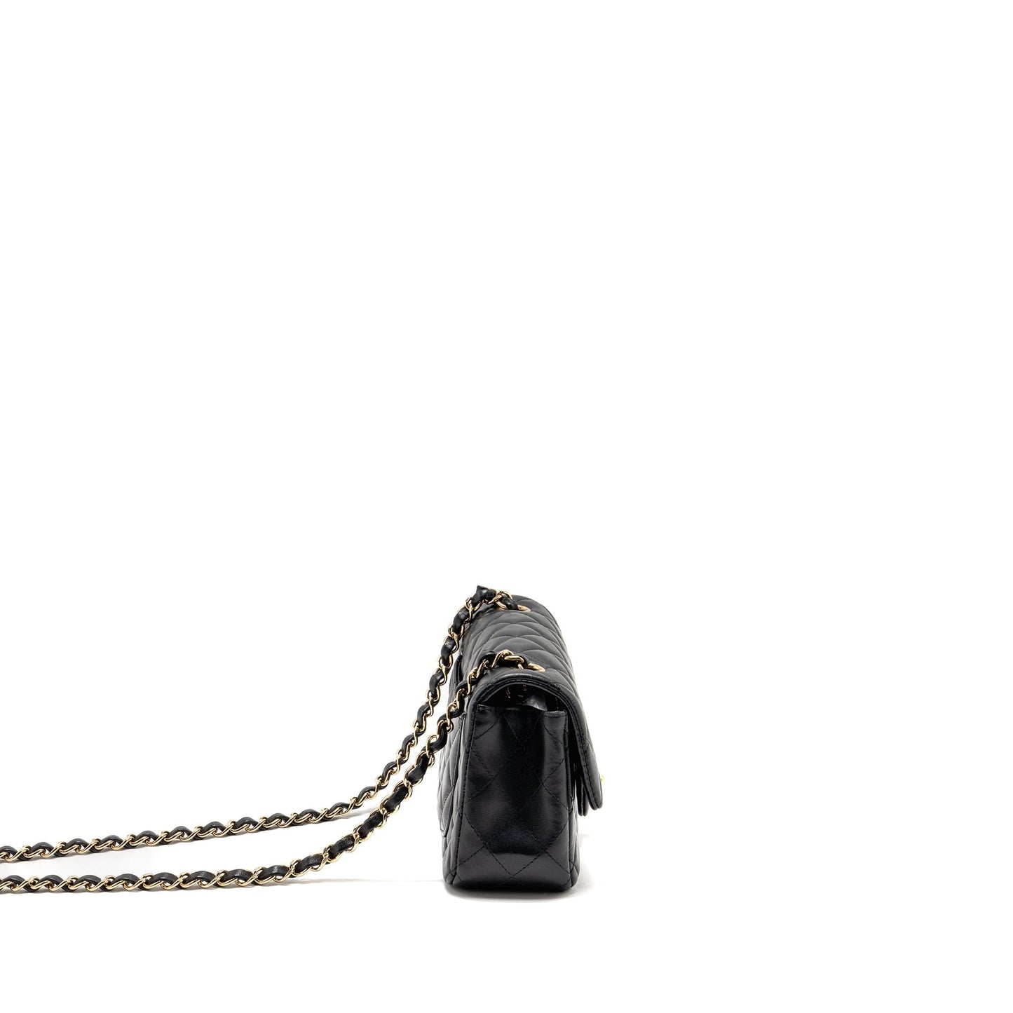 Chanel Rectangular Flap Lambskin LGHW Black Shoulder Bag Lghw 5