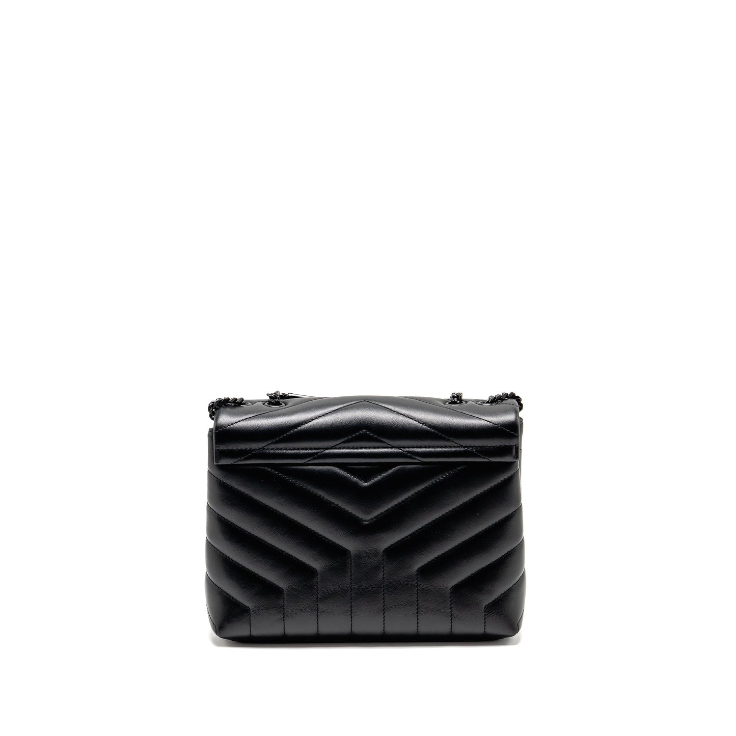 YSL Saint Laurent Loulou Purse Calfskin So Shoulder Bag Black Mini