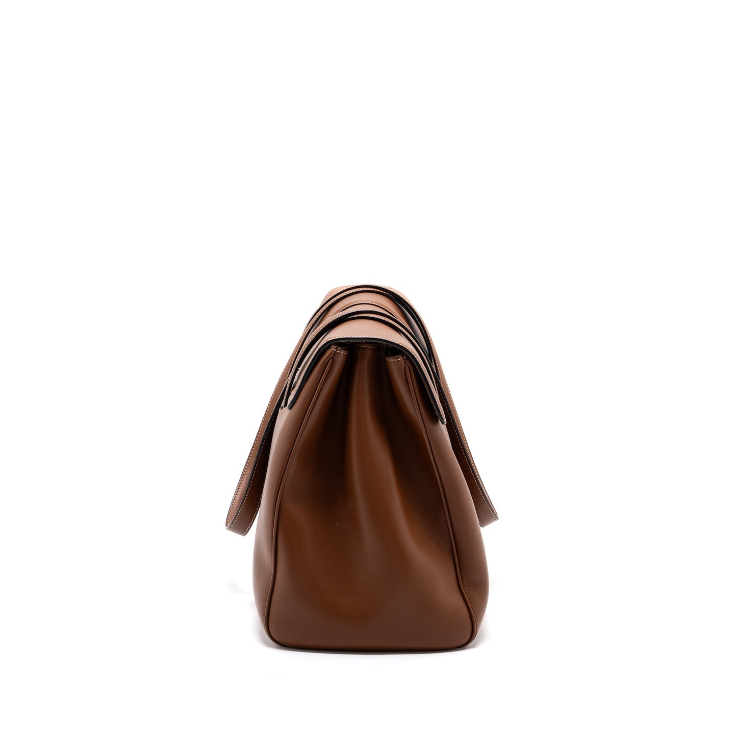 Celine Soft Purse Smooth Calfskin Handbag Tan Large Travel Bag