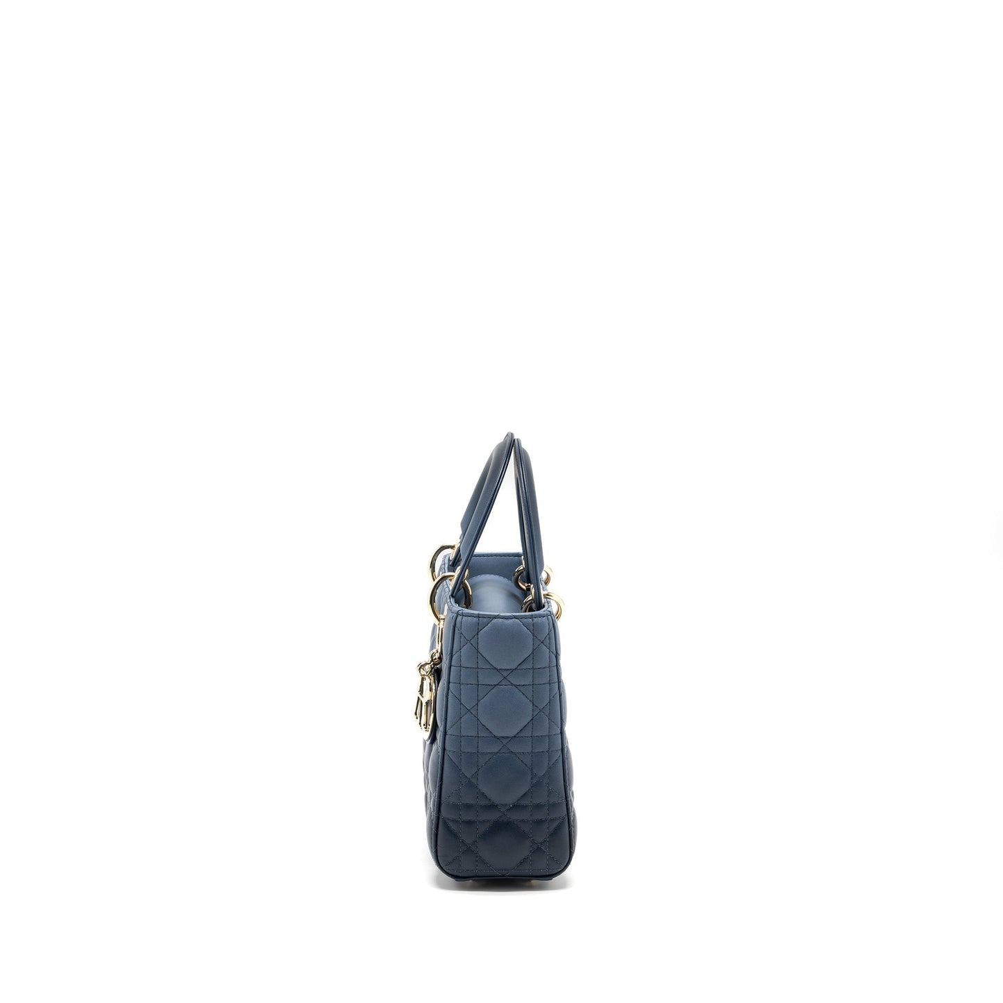 Dior My Lady Cannage Lambskin Gradient Handbag Blue Small Travel Bag