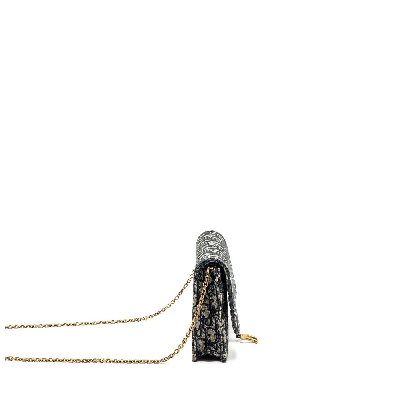 Dior Saddle Pouch With Oblique Jacquard Handbag Blue Chain Travel Bag Blue Handbag