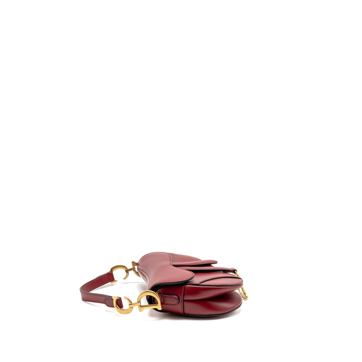 Dior Saddle Purse Calfskin Handbag Red Mini Travel Bag