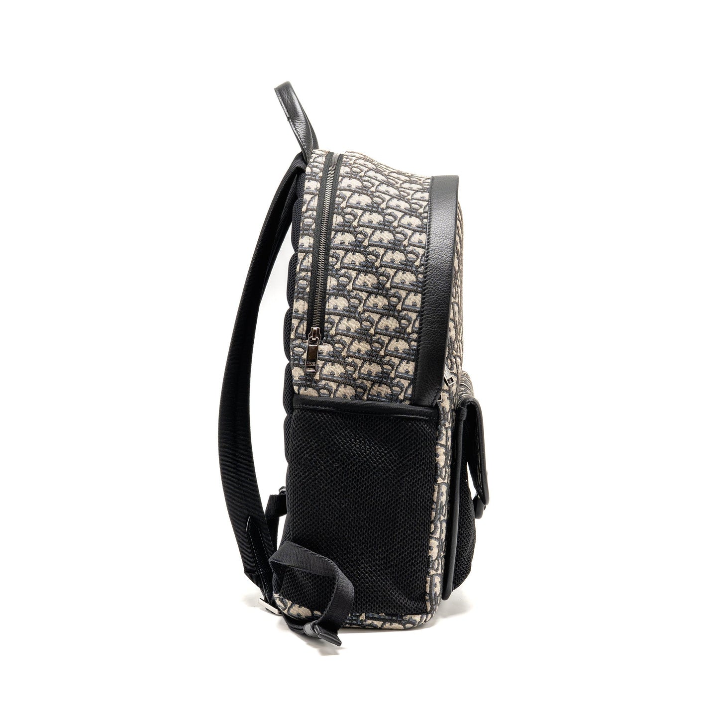 Dior MenâS Backpack Oblique Calfskin Handbag Canvas Black
