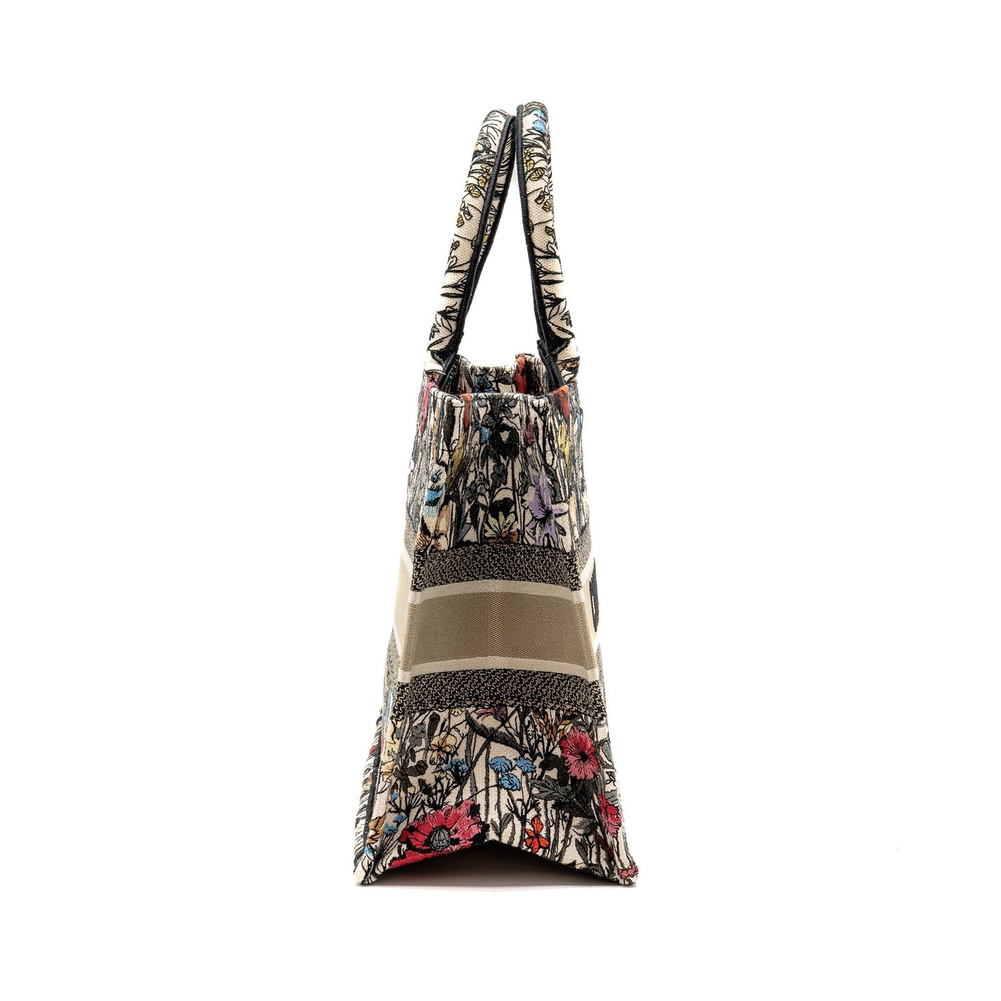 Dior Book Tote Mille Fleurs Embroidery Multicolour Handbag Medium Tote Bag