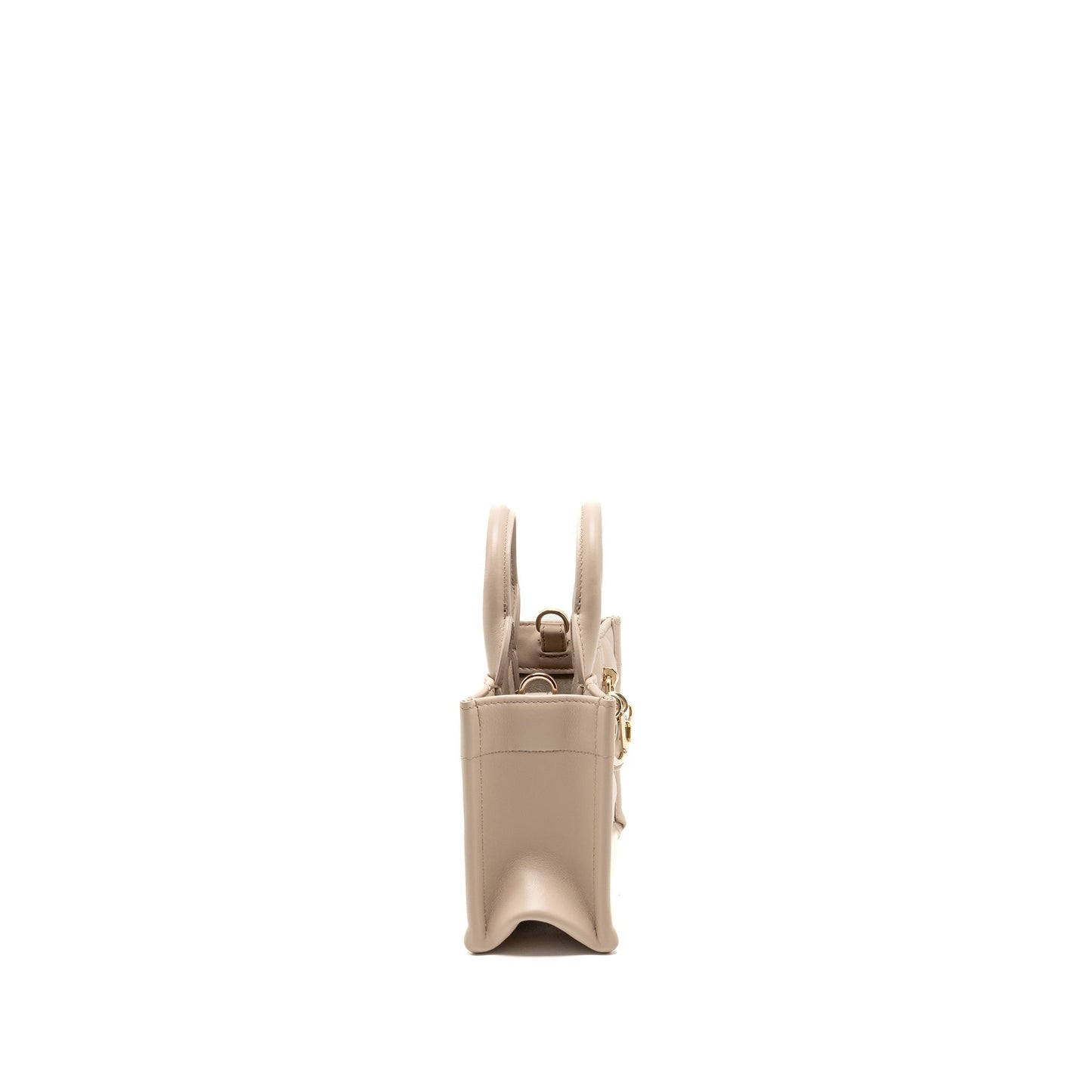 Dior amour Book Tote Macrocannage Calfskin Powder Handbag Beige Mini Tote Bag Beige Handbag