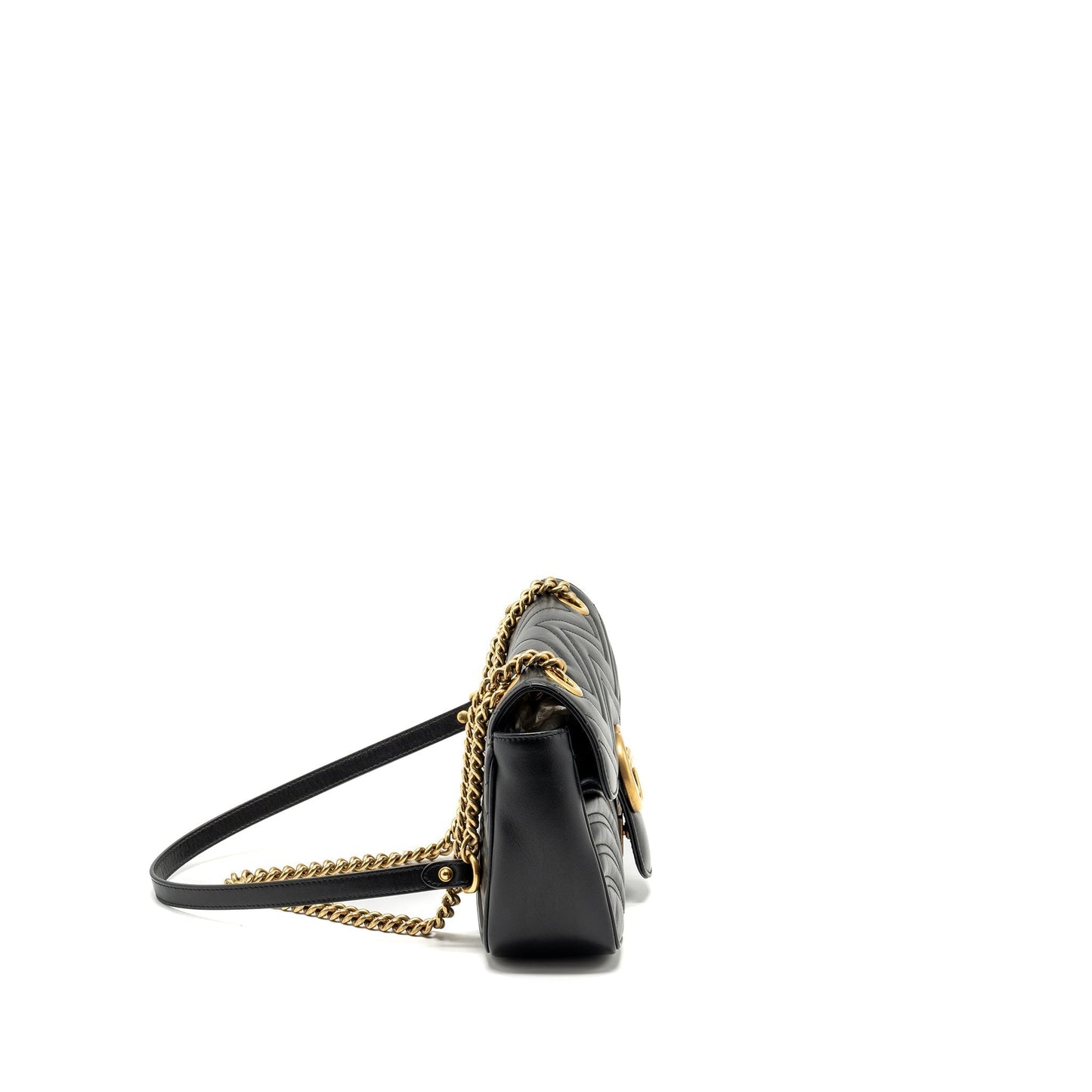 Gucci Marmont Bag Black Small Travel Bag Ghw 1