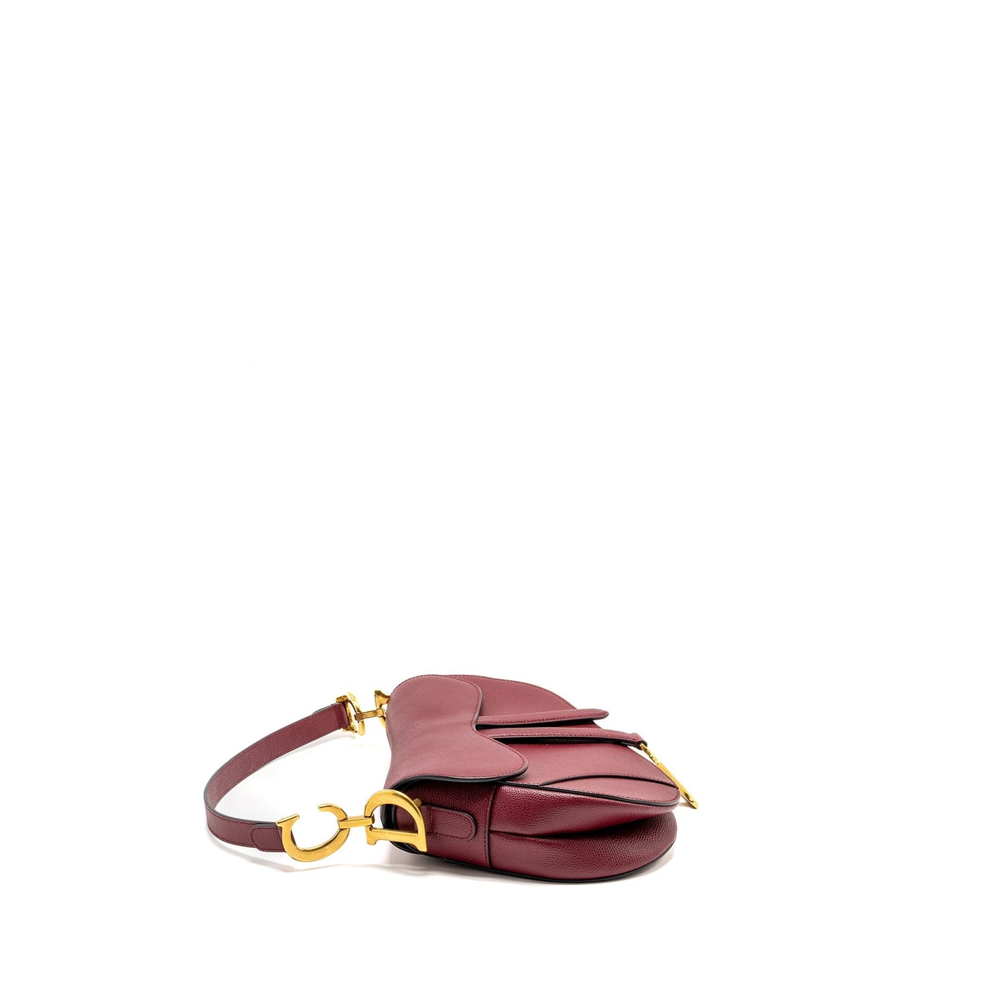 Dior Saddle Purse Calfskin Handbag Red Medium Travel Bag