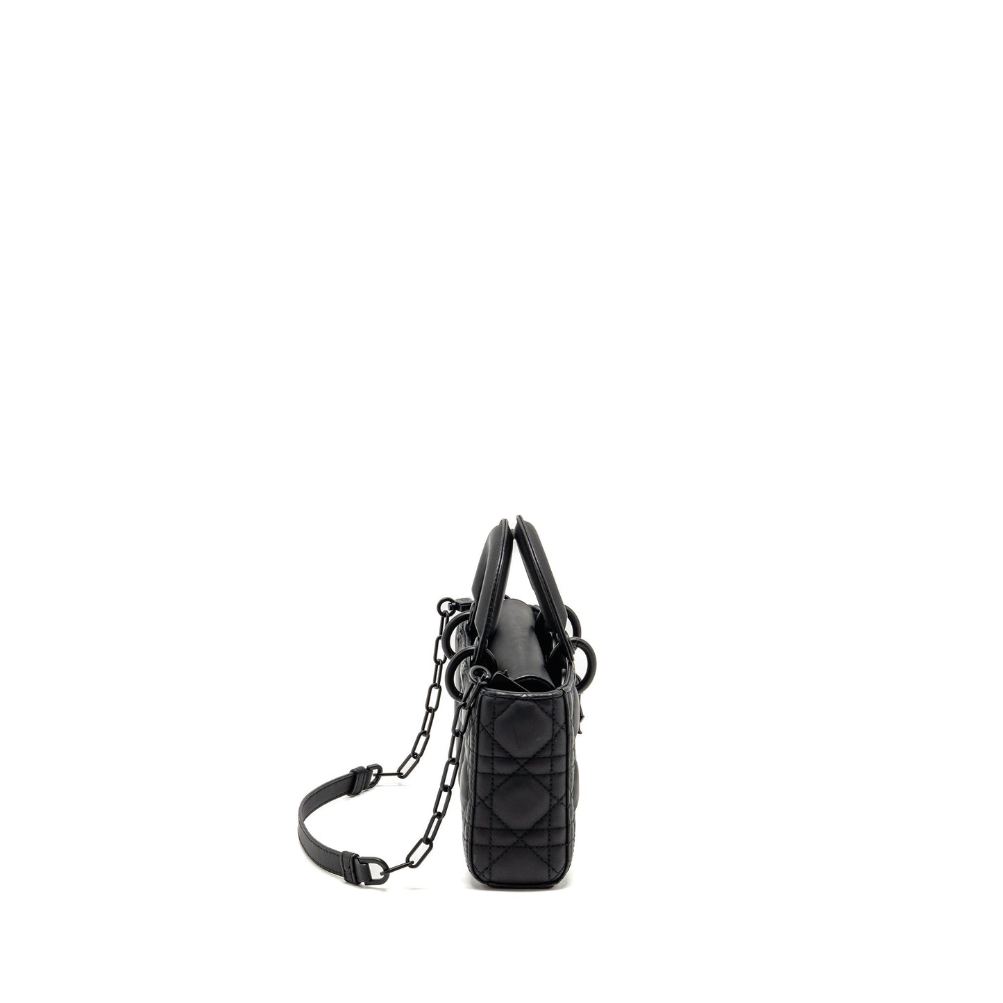 Dior Lady D Joy Purse Ultramatte Calfskin So Black Small Travel Bag