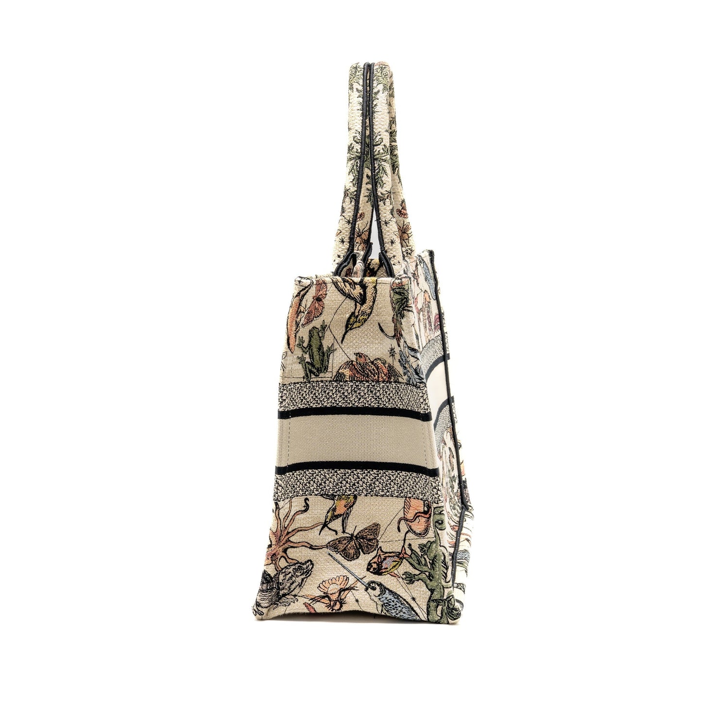 Dior Book Tote Embroidery Multicolour Handbag Canvas Medium Tote Bag