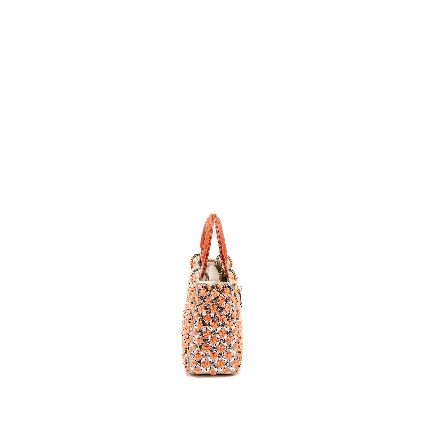 Dior Lady Limited Edition Velvet Alligator Sequin Light Pink Mini Travel Bag