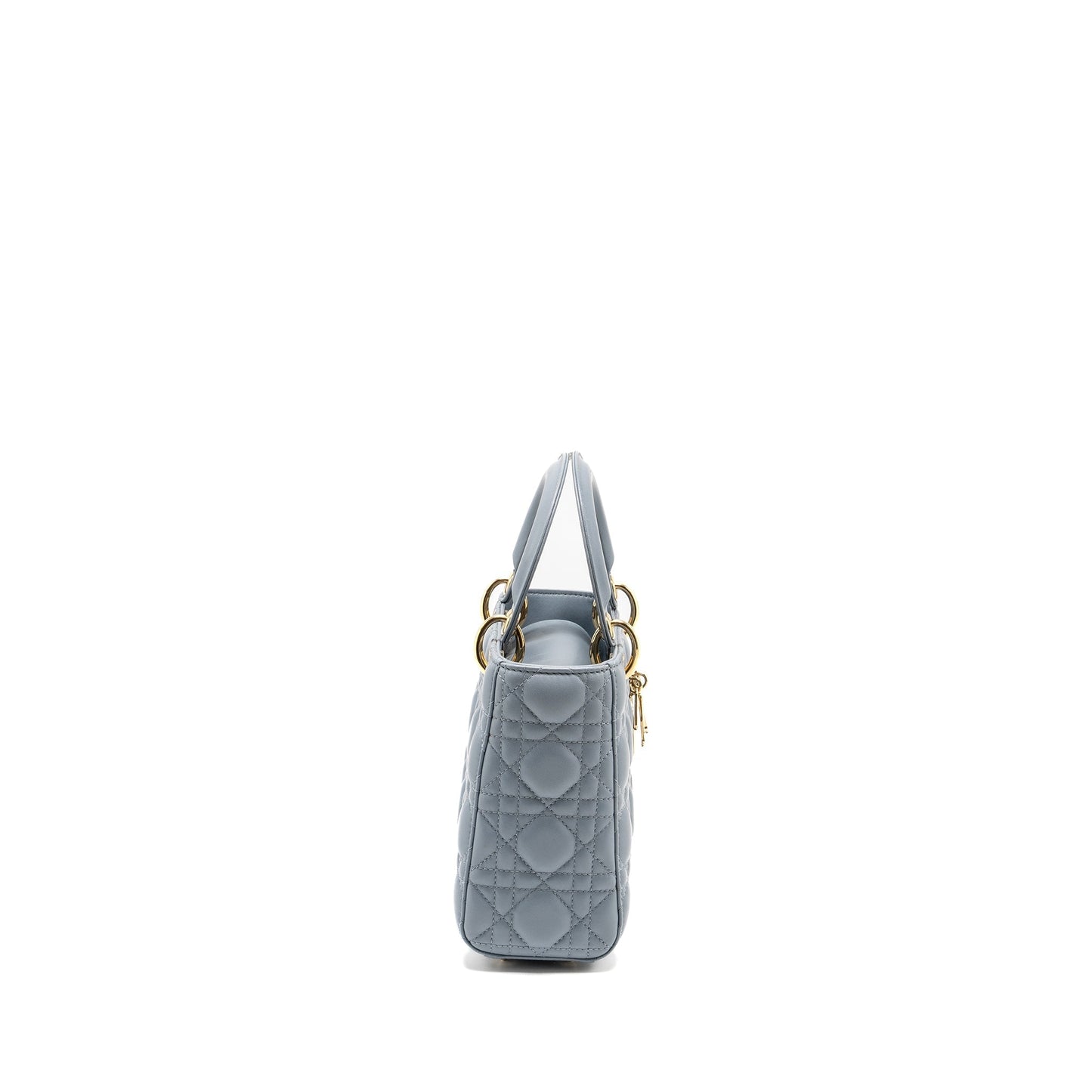 Dior My Lady Lambskin Handbag Blue Small Travel Bag