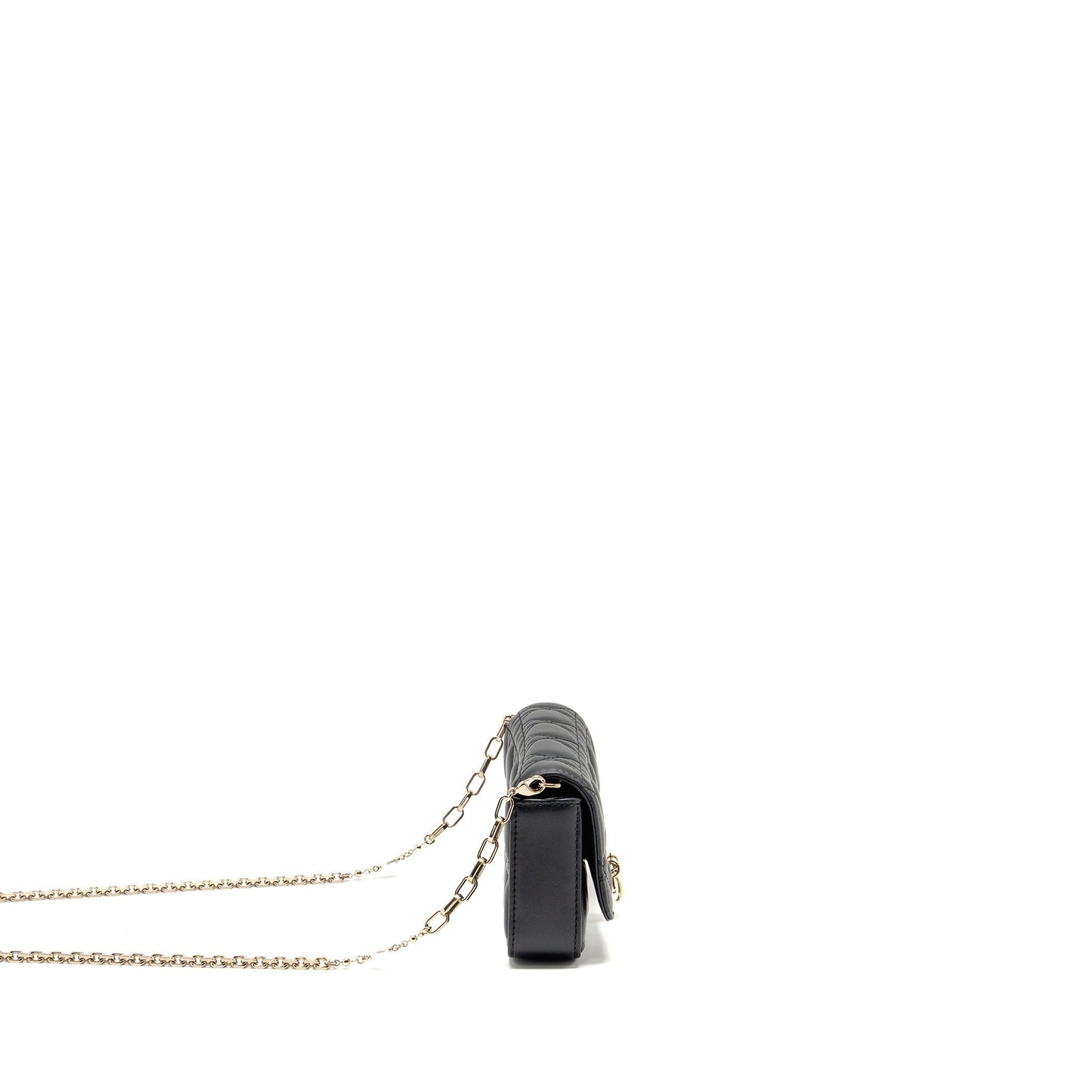 Dior My Talk Phone Pouch Lambskin Handbag Black Travel Bag