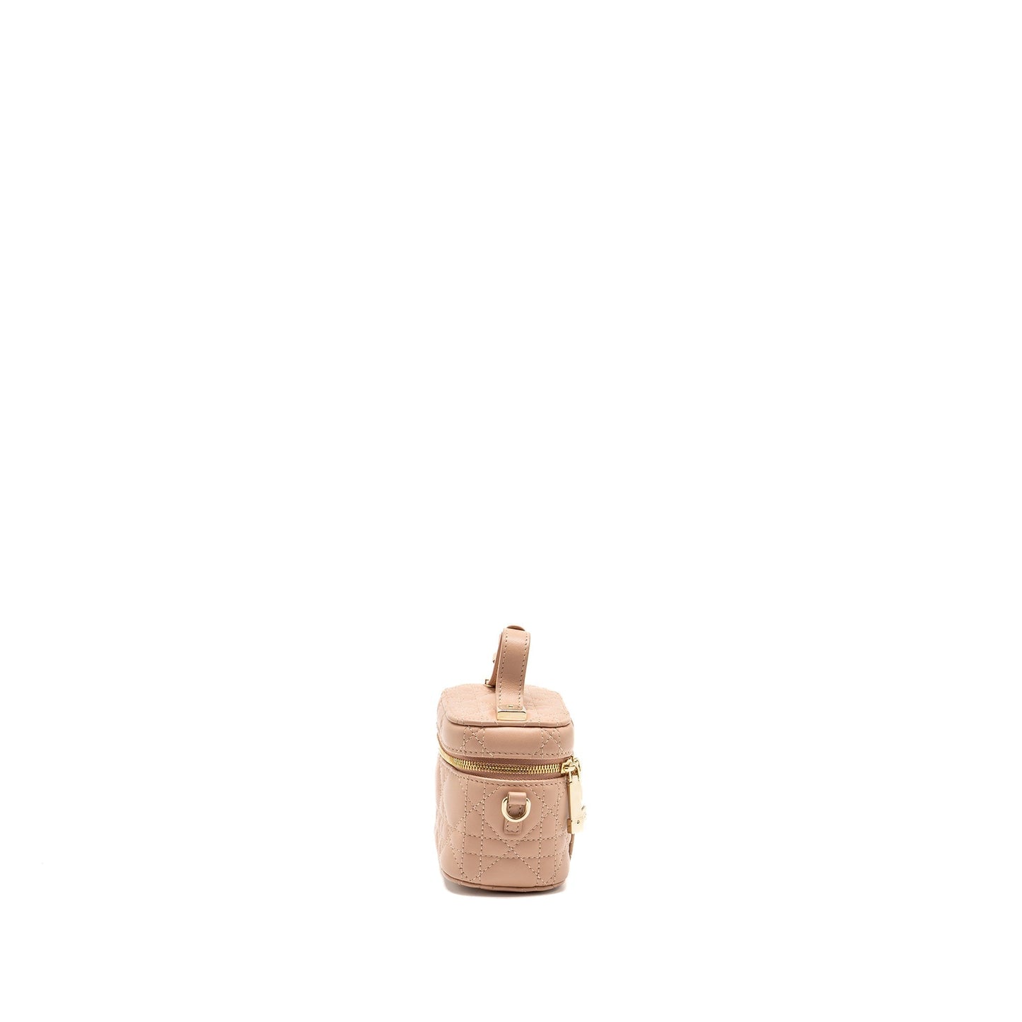 Dior Micro Lady Vanity Case Cannage Lambskin Rose Pink Travel Bag