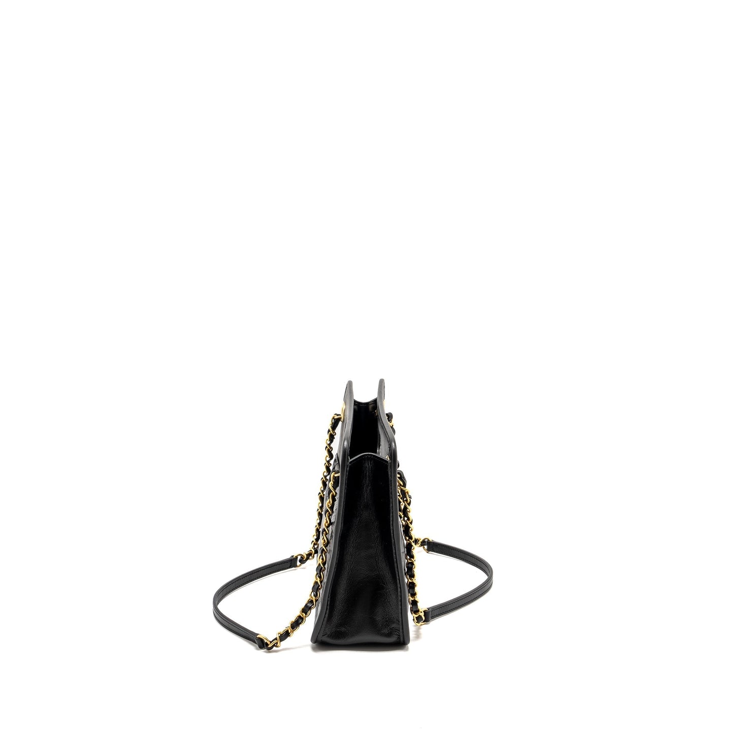 Chanel 23S Calfskin Brush GHW microchip Black Clutch Bag