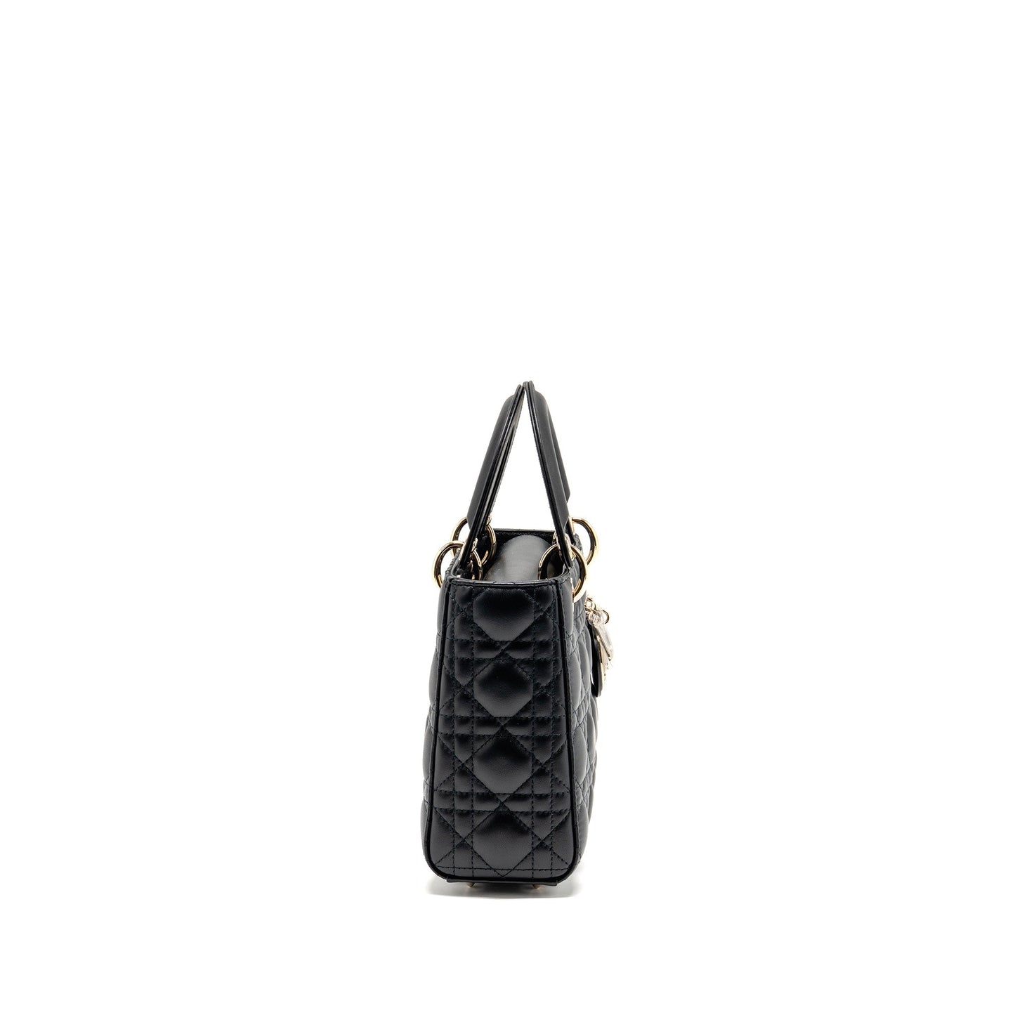 Dior My Abc Lady Lambskin Handbag Black Small Travel Bag Black Handbag