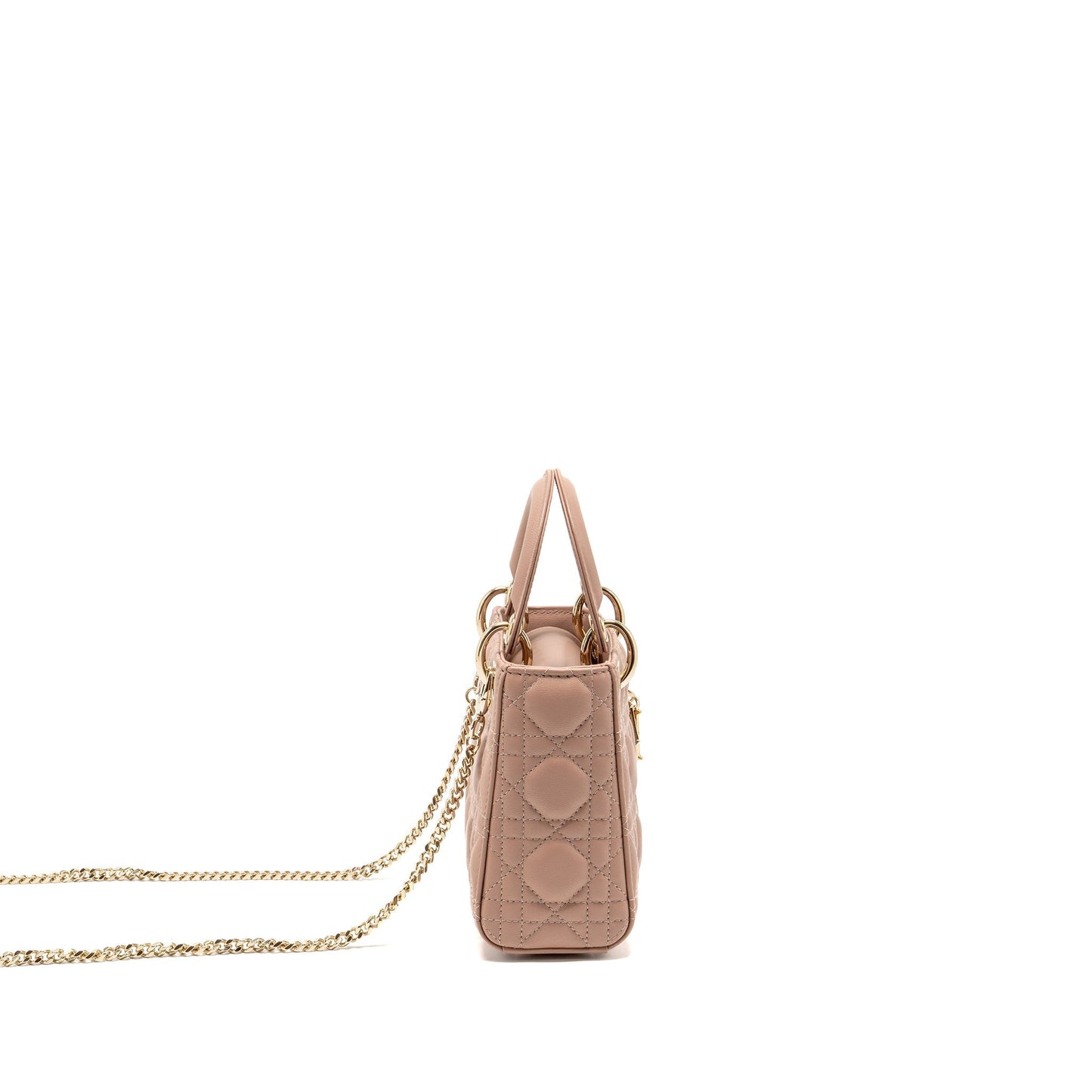 Dior Lady Lambskin Blush Handbag Mini Travel Bag