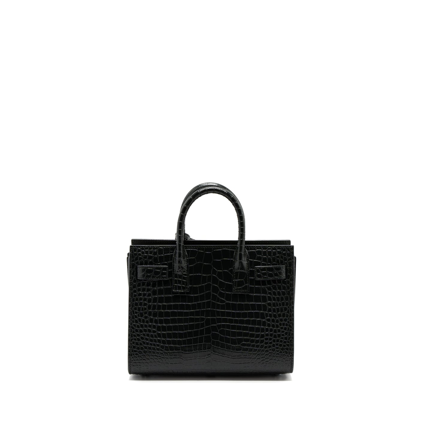 YSL Saint Laurent Saint Laurent Sac De Jour Nano Crocodile Green Travel Bag