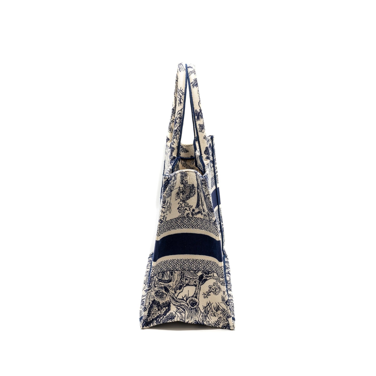 Dior Book Tote Toile De Jouy Embroidery Handbag Medium Tote Bag