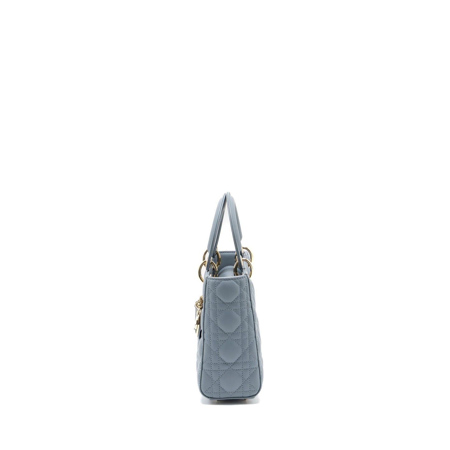 Dior My Lady Lambskin Light Handbag Blue Small Travel Bag