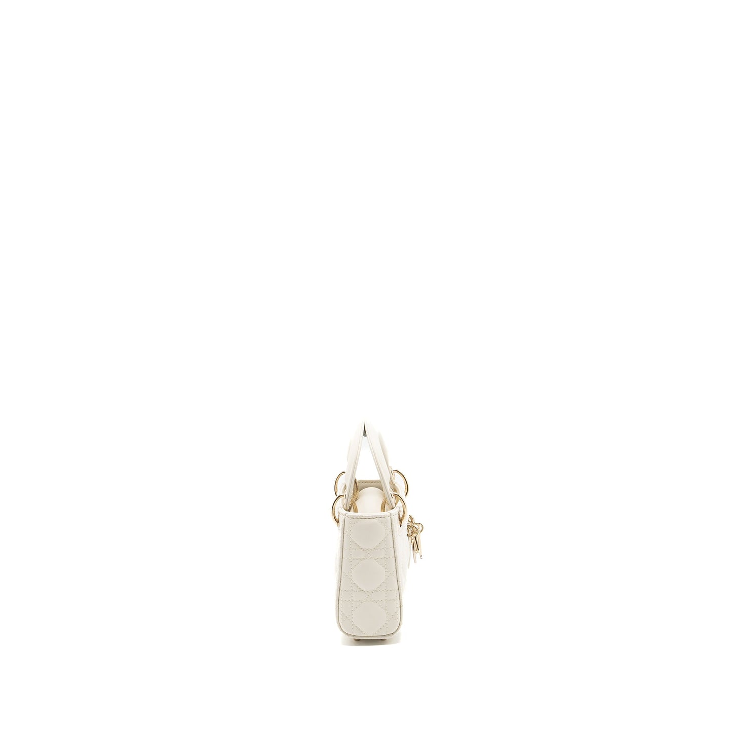 Dior Micro Lady Purse Lambskin Handbag White Travel Bag
