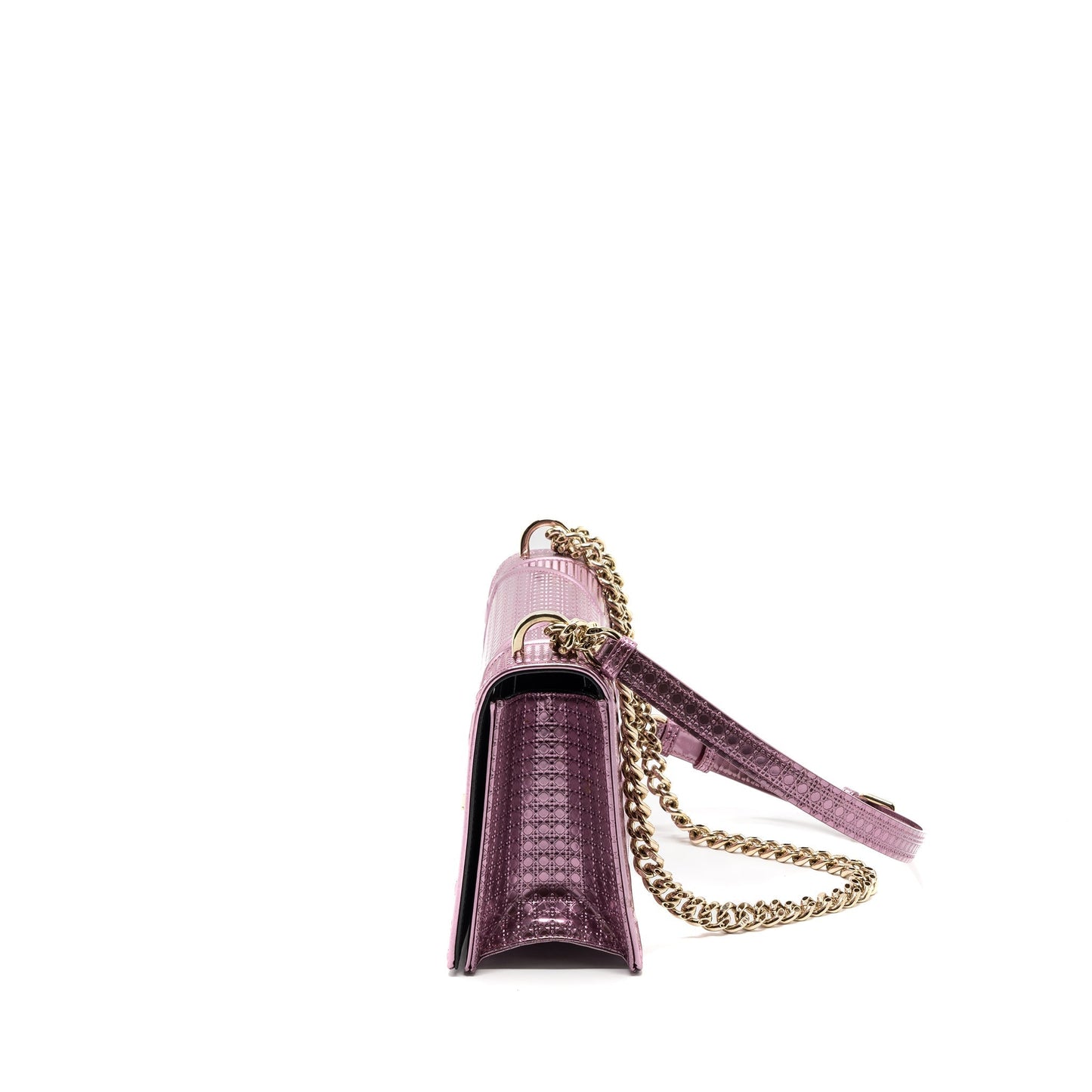 Dior ama Purse Metallic Handbag Pink Travel Bag