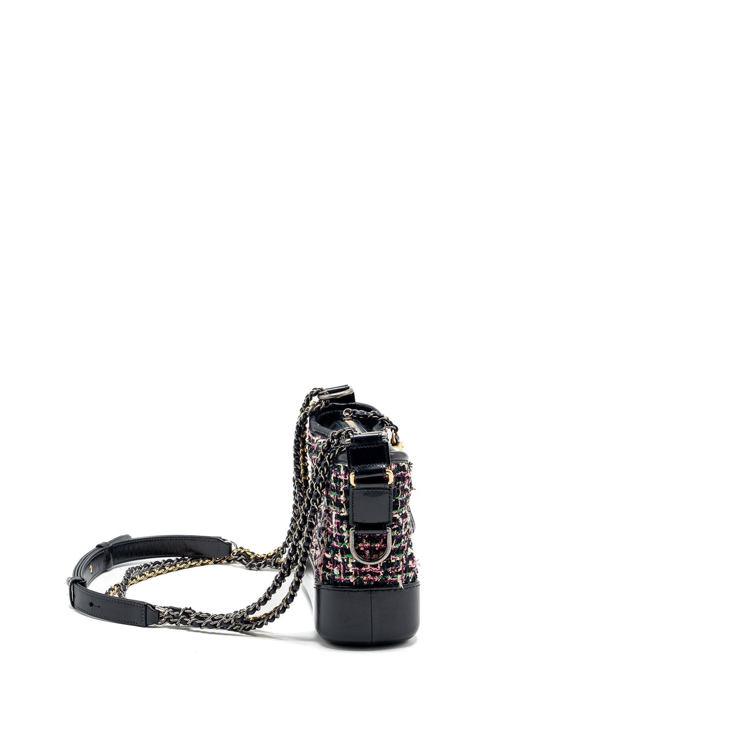 Chanel Gabrielle Hobo Tweed Calfskin hardware Multicolour Small Shoulder Bag Multicolour Hardware