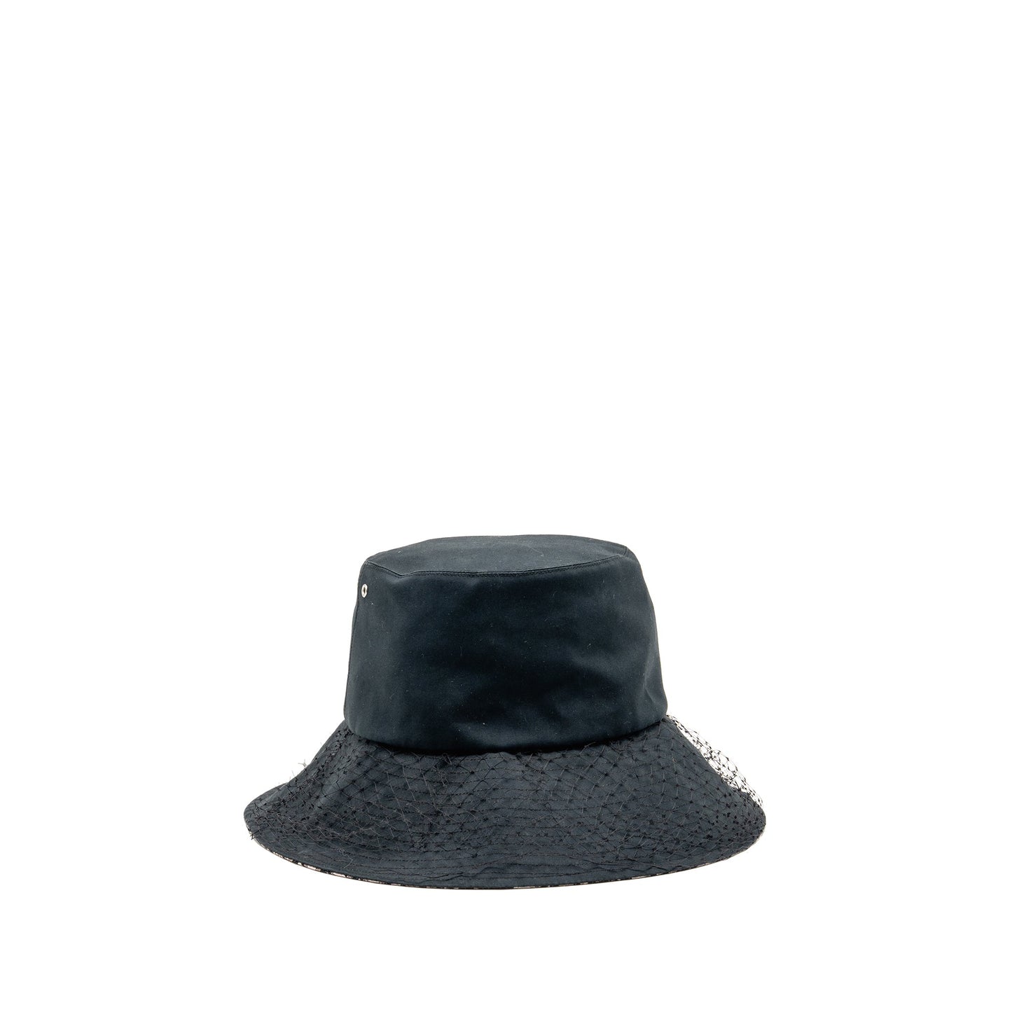 Dior Size Teddy D Brim Hat With Veil Black Bucket Bucket Bag