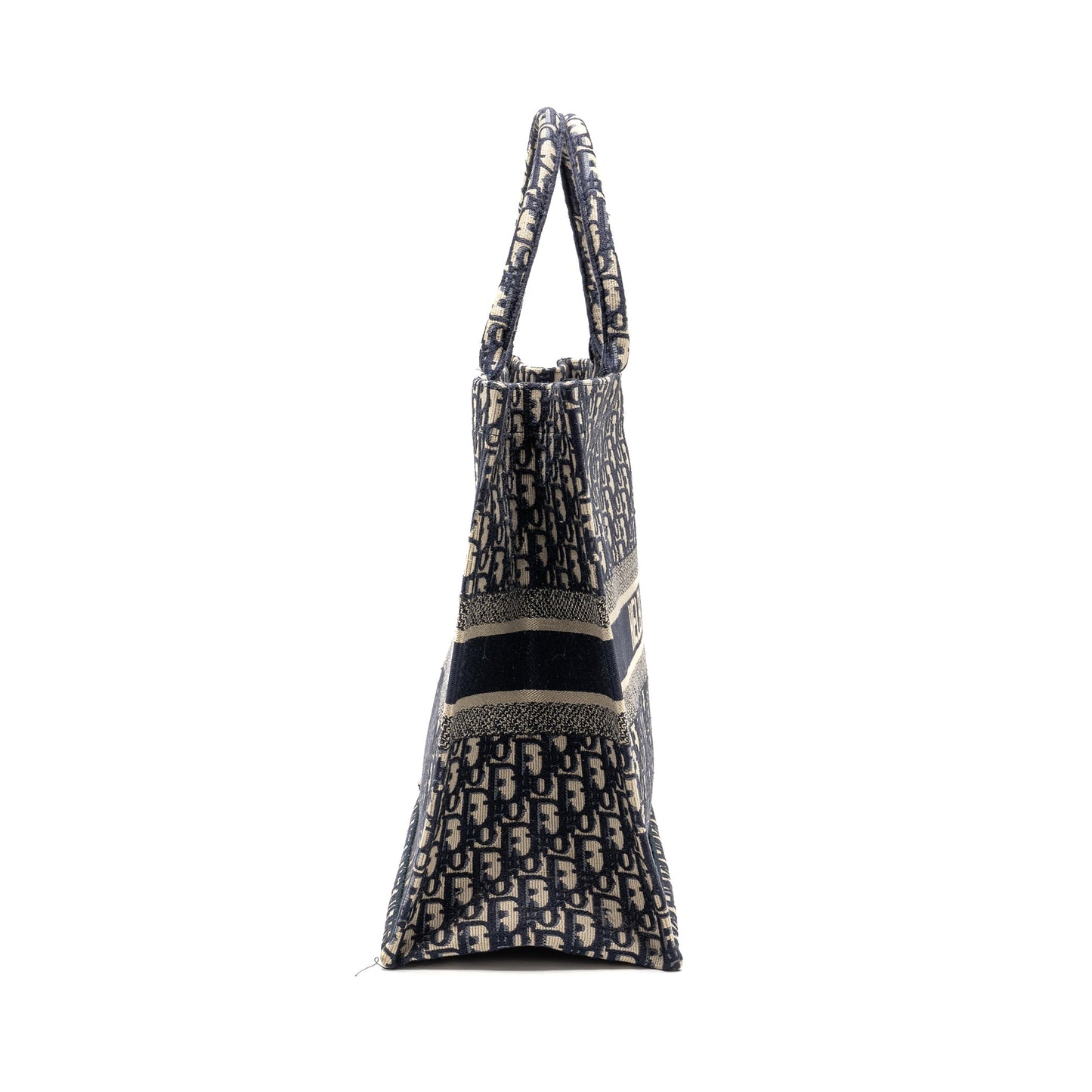 Dior Book Tote Oblique Handbag Canvas Blue Tote Bag