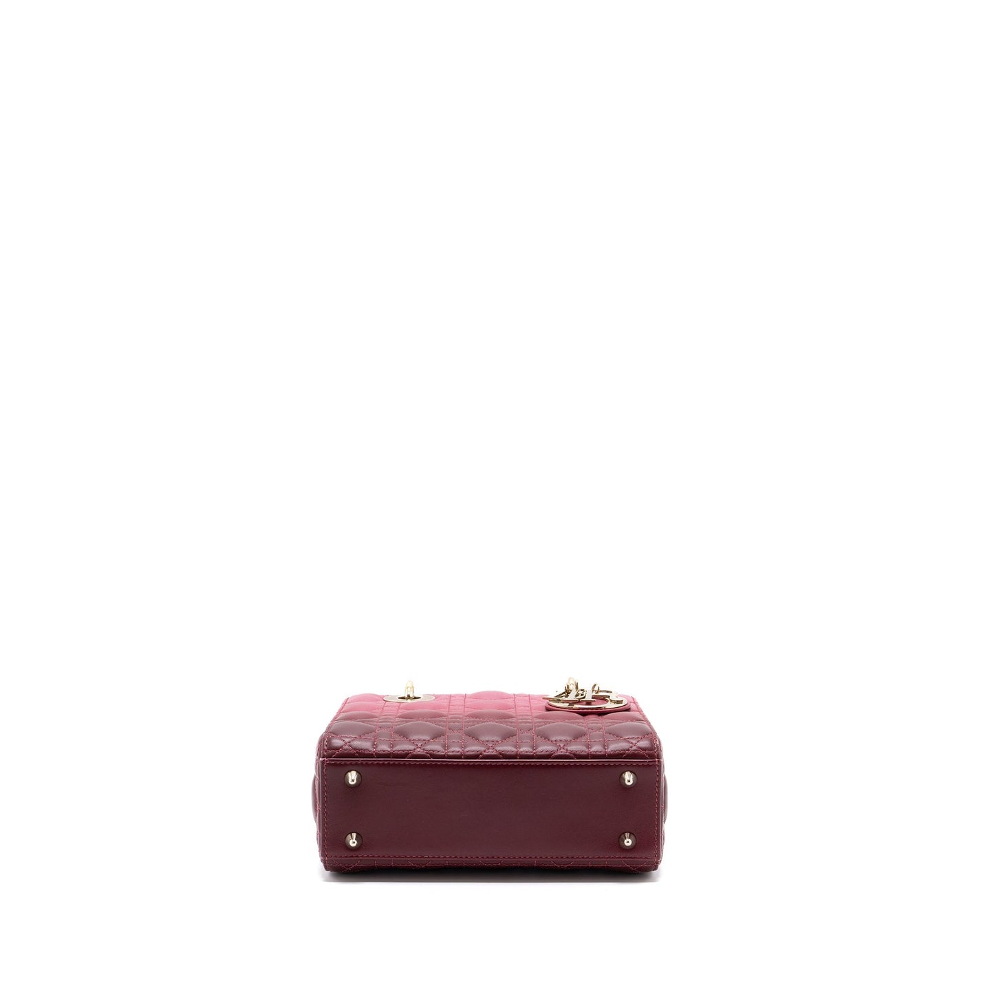 Dior My Lady Cannage Lambskin Gradient Handbag Pink Small Travel Bag