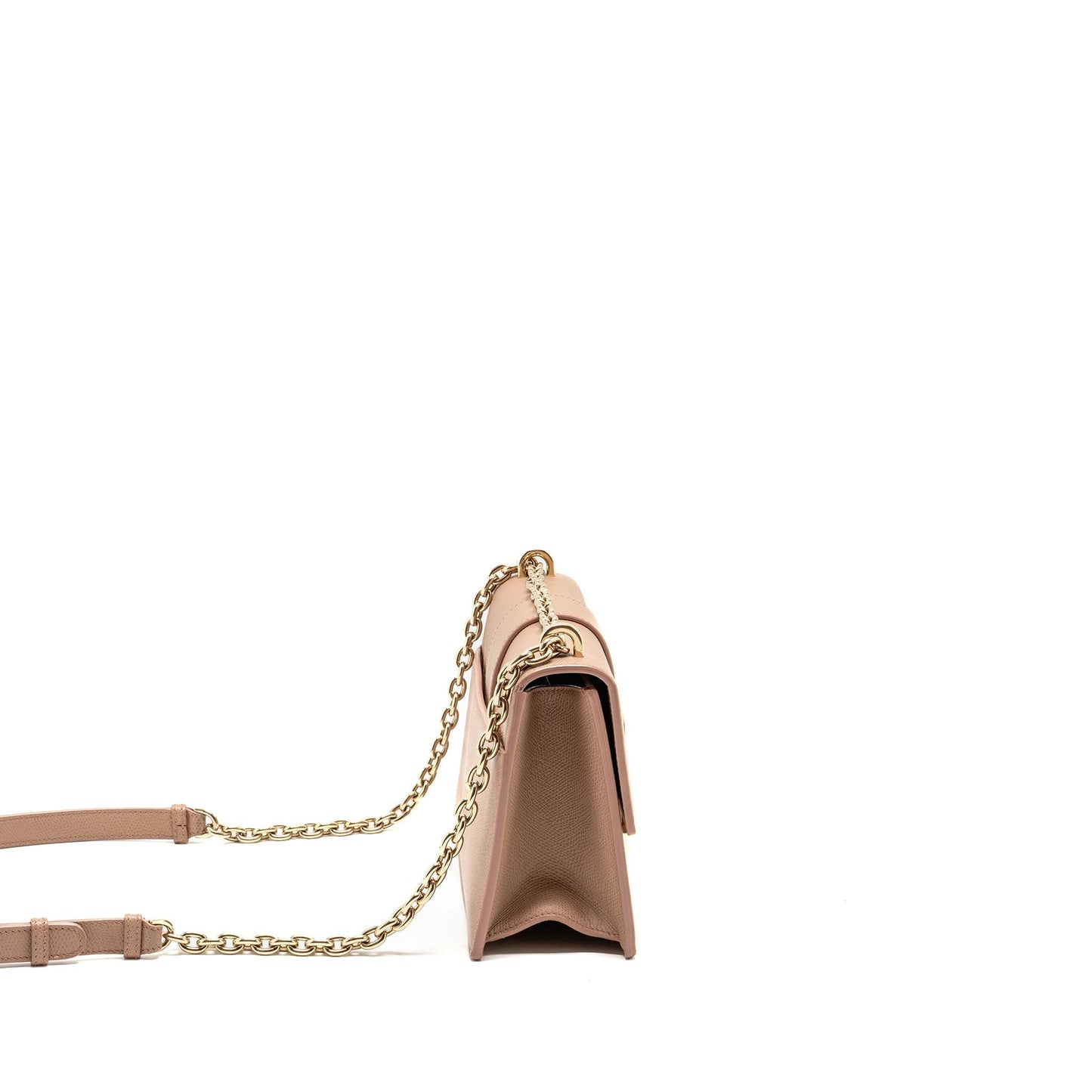 Dior Montaigne Purse Calfskin Handbag Pink Chain Travel Bag