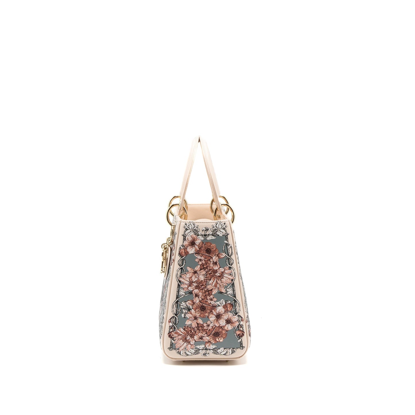 Dior Lady Purse Limited Edition Calfskin Multicolour Handbag Pink Medium Travel Bag