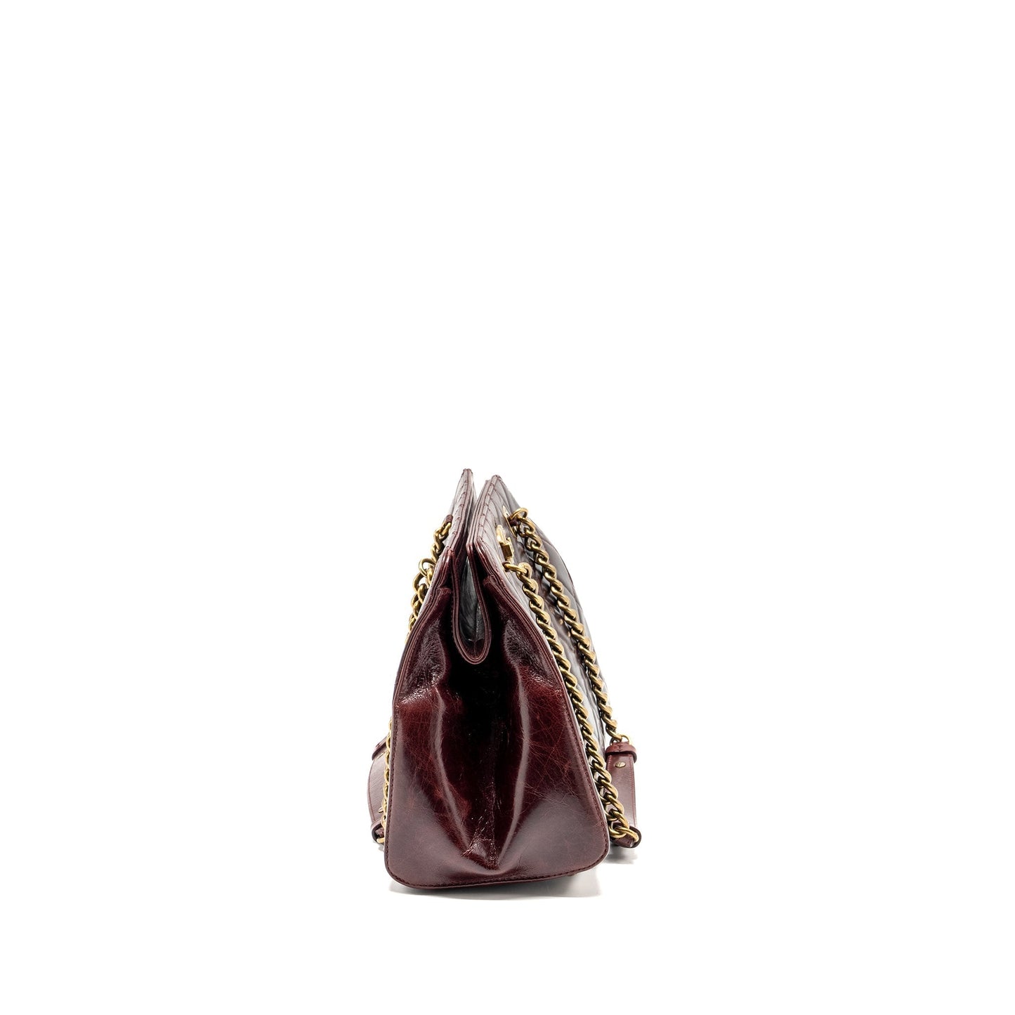 Chanel Perfect Edge Calfskin Burgundy GHW Tote Bag