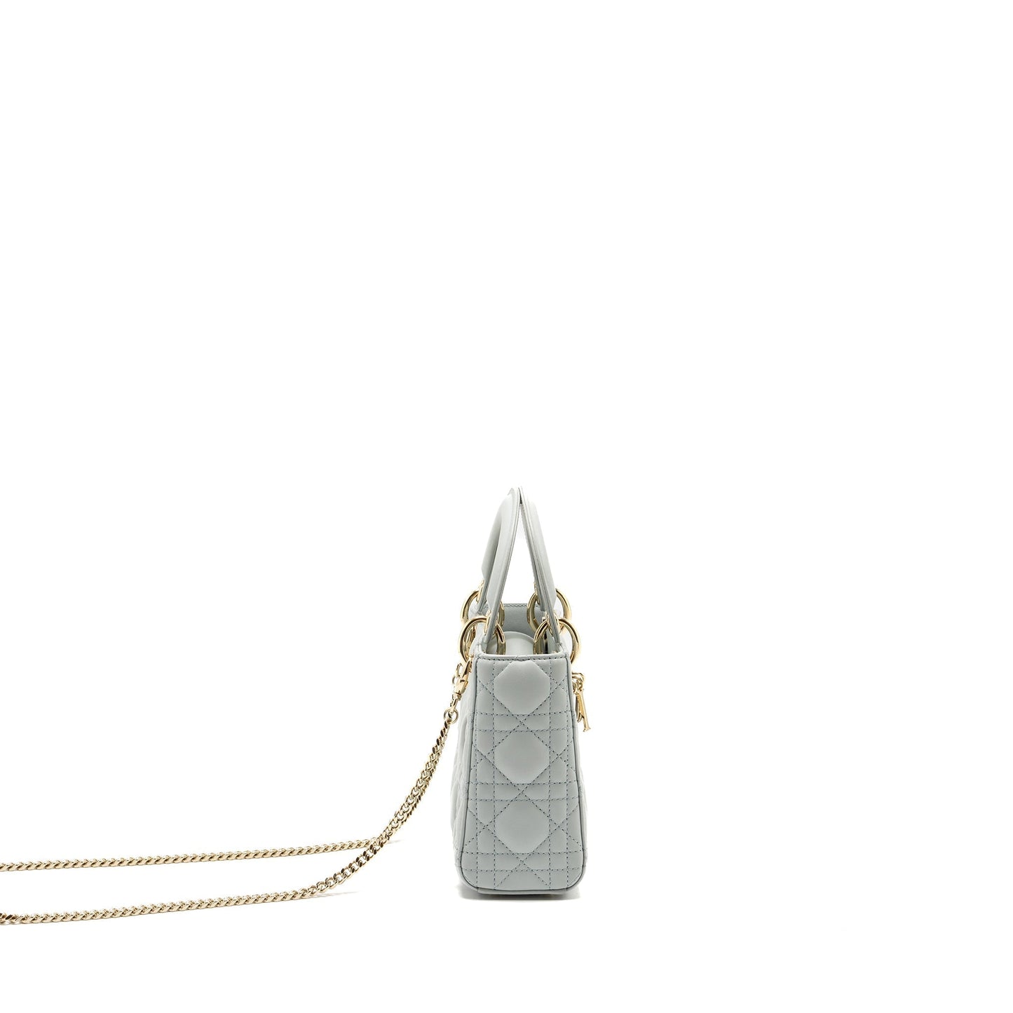 Dior Lady Lambskin Light Handbag Blue Mini Travel Bag