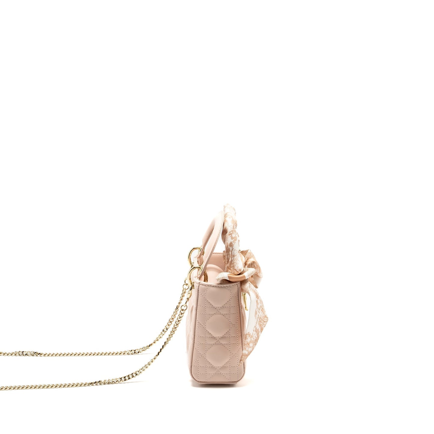 Dior Lady Lambskin Powder Handbag Pink Mini Travel Bag