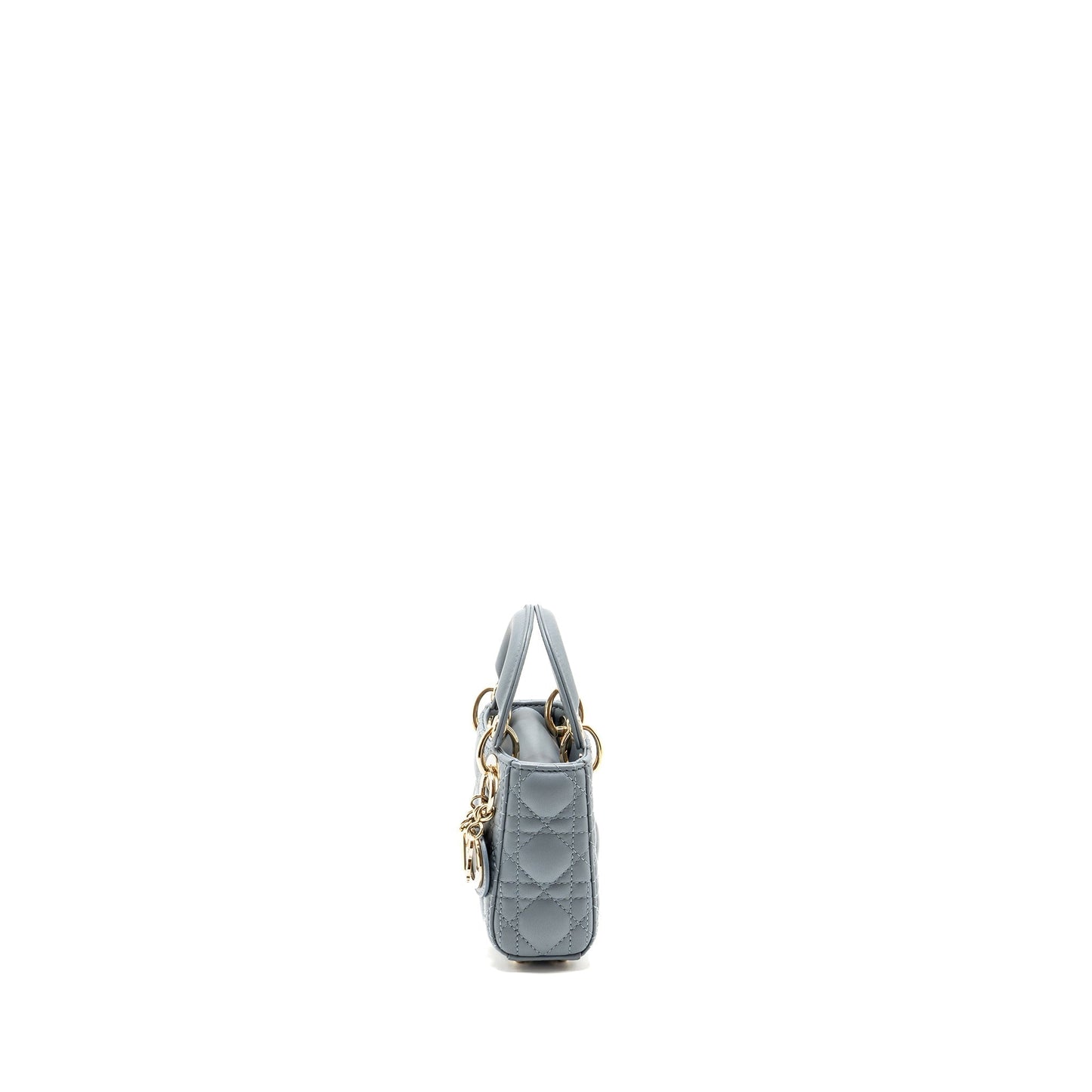 Dior Micro Lady Lambskin Grey Handbag Travel Bag