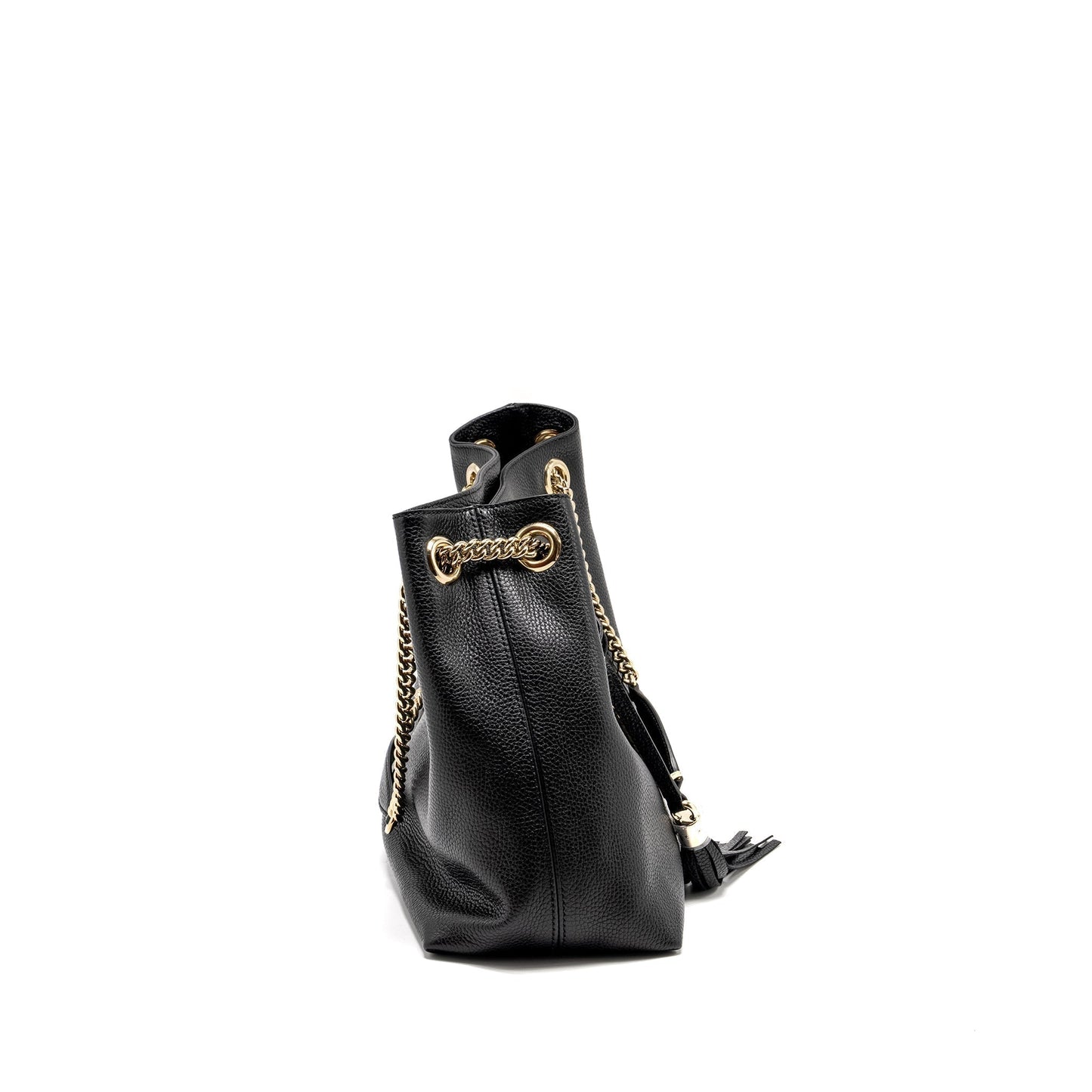 Gucci Interlocking Soho Tote Bag Calfskin Black