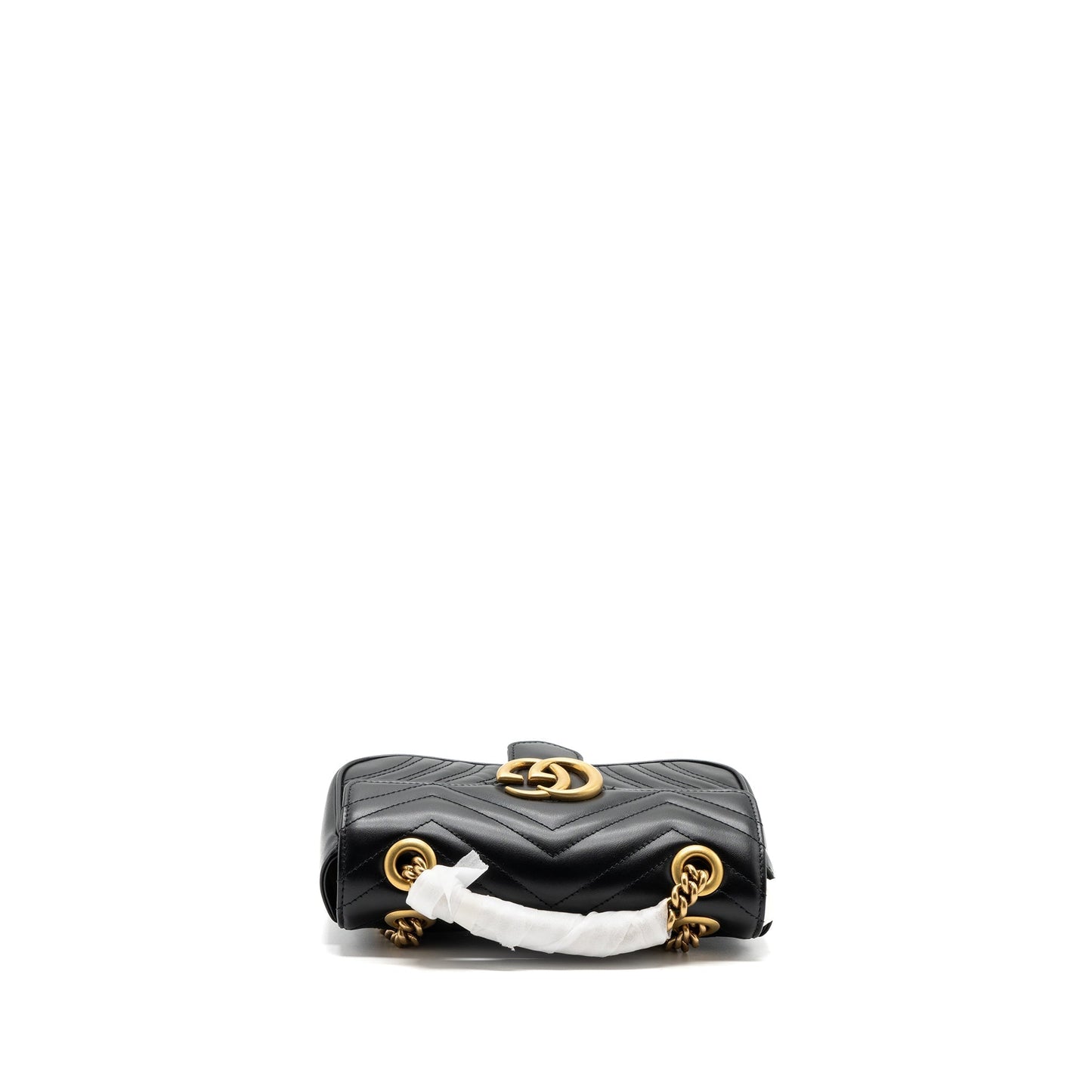 Gucci Marmont Calfskin Handbag Black Mini Travel Bag
