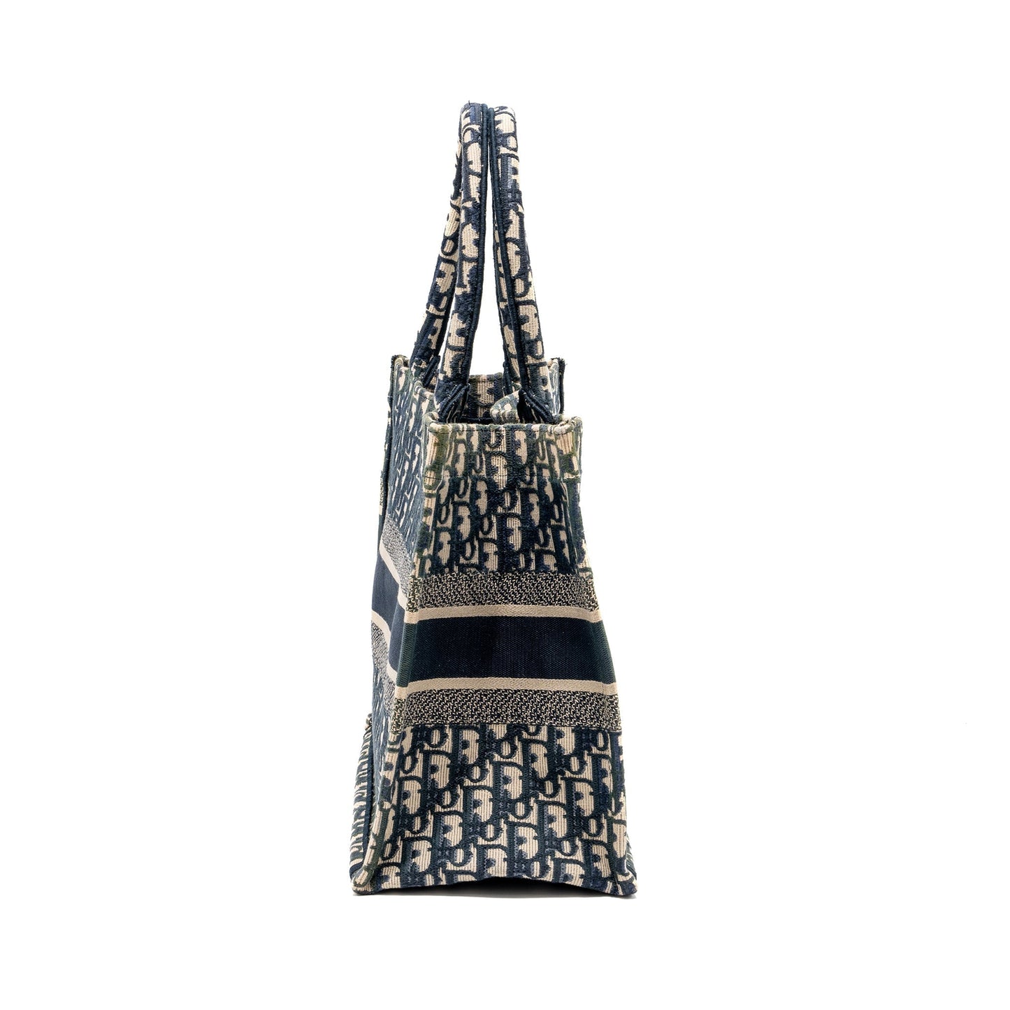 Dior Book Tote Oblique Embroidery Handbag Blue Medium Tote Bag Blue Handbag