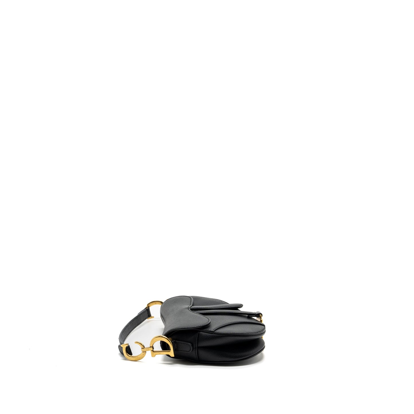 Dior Saddle Purse Grained Calfskin Handbag Black Mini Travel Bag